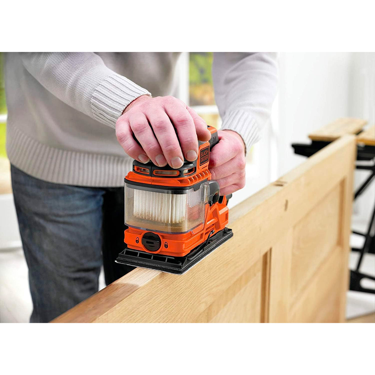 BLACK+DECKER Ponceuse filaire 270W 1/3 feuille DuoSand KA330EKA-QS