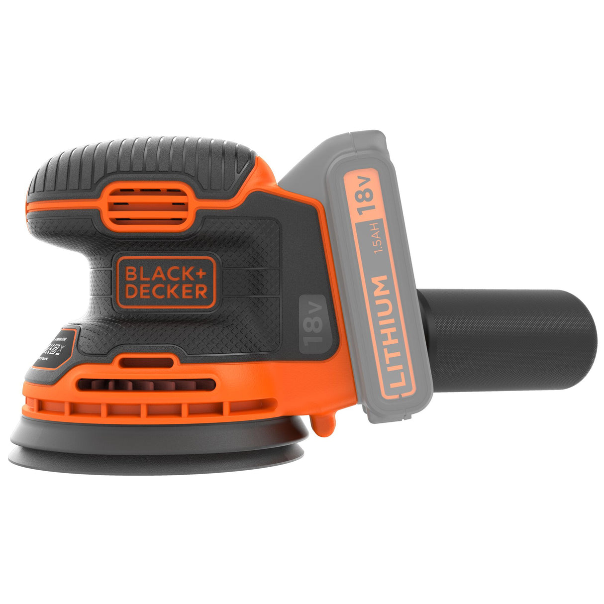 BLACK+DECKER Ponceuse excentrique sans fil 18V sans batterie BDCROS18N-XJ