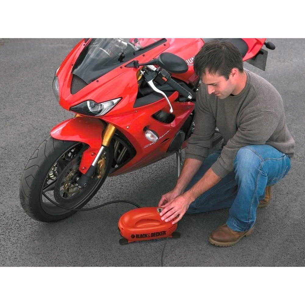 BLACK+DECKER Gonfleur-Compresseur sans fil 120 PSI ou allume-cigare 12 V ASI200-XJ