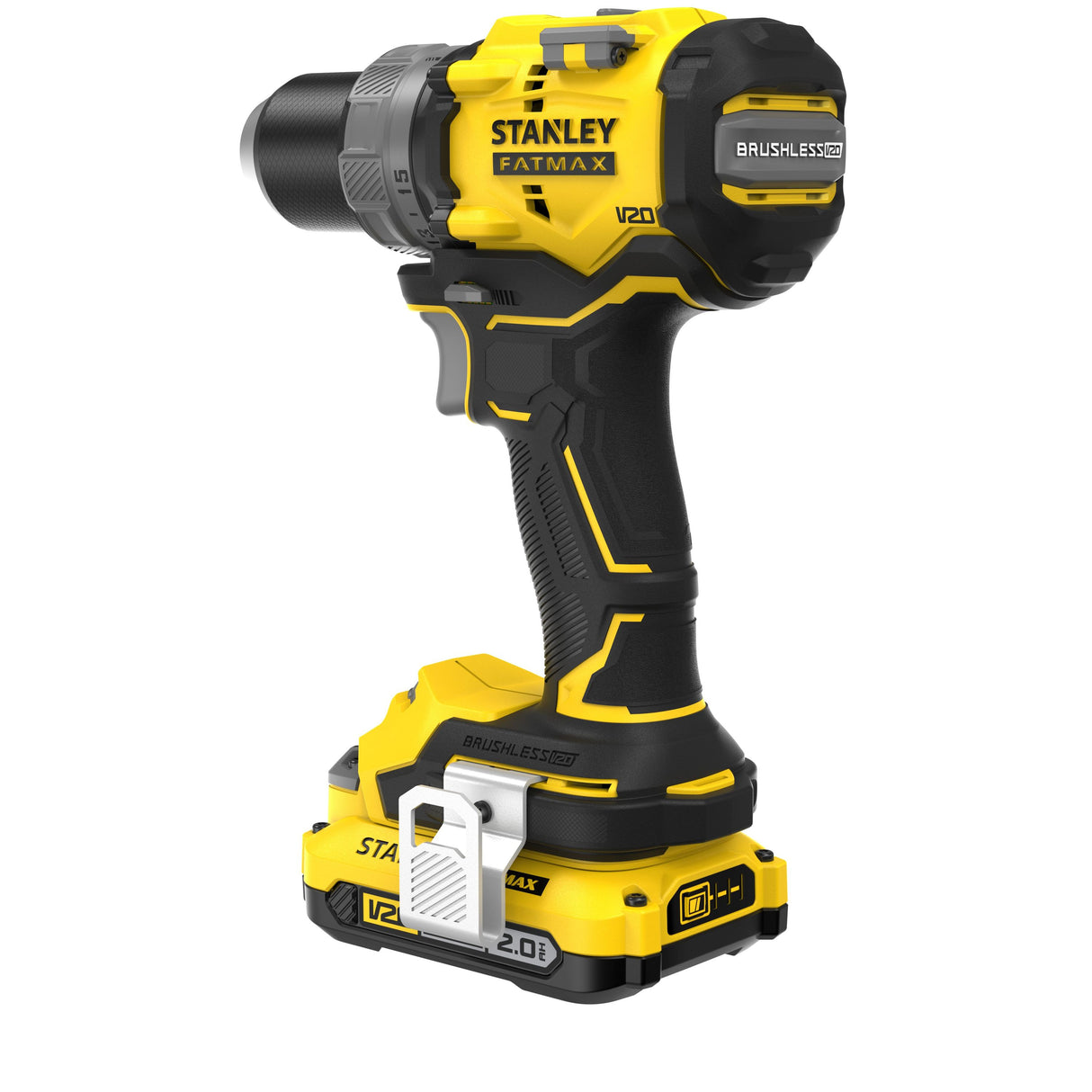 STANLEY FATMAX Perceuse-visseuse 80Nm Brushless Lithium 18V 2 batteries 2 Ah V20 SFMCD725D2K-QW