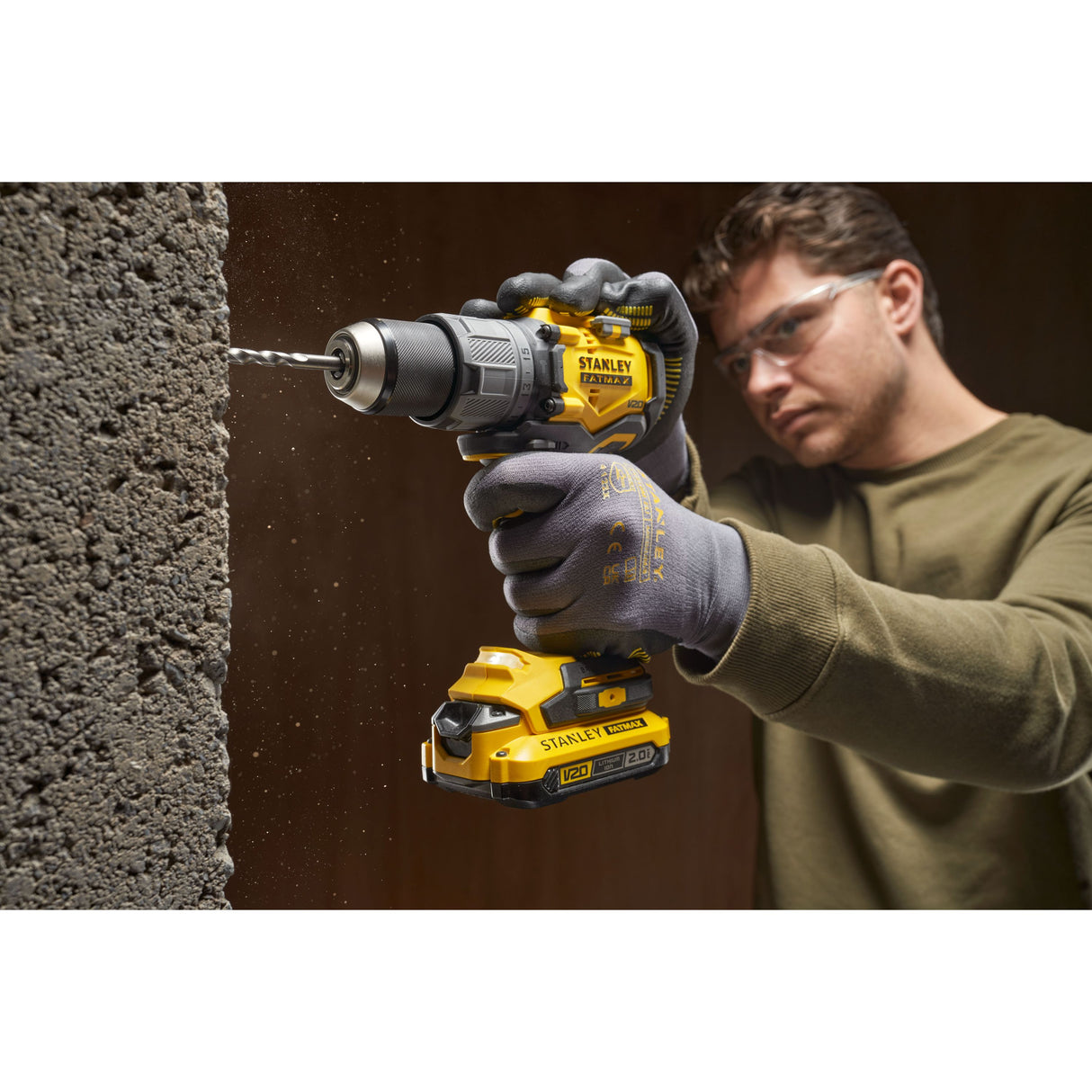 STANLEY FATMAX Perceuse-visseuse à percussion 80Nm Brushless 18V sans batterie V20 SFMCD726B-XJ