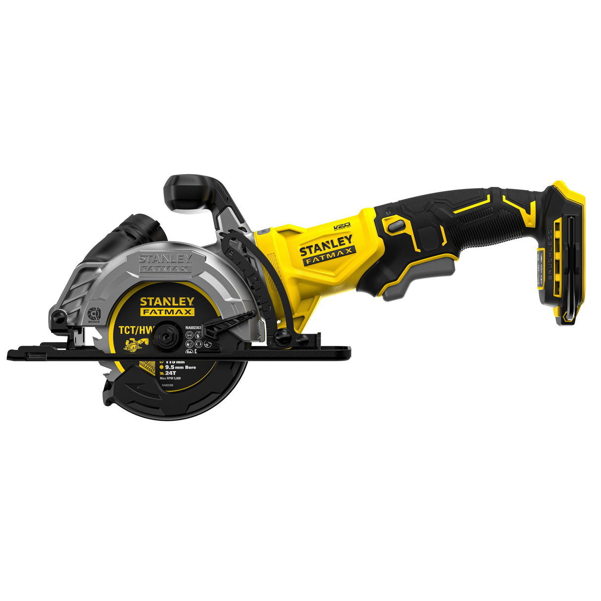 STANLEY FATMAX Scie circulaire 115mm Brushless 18V V20 SFMCS515B-XJ