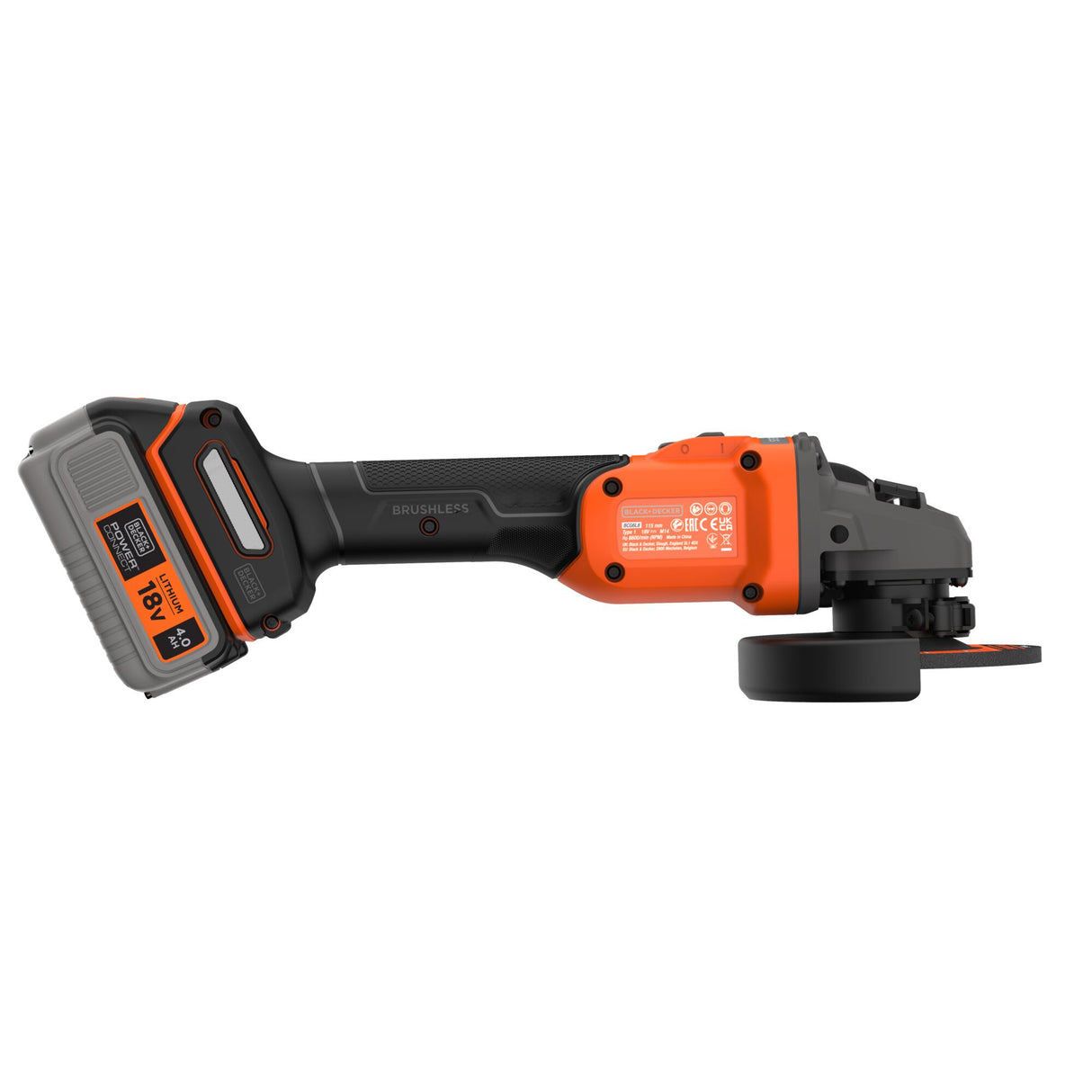 Meuleuse sans fil Facom, orange et noire, outil électroportatif de bricolage