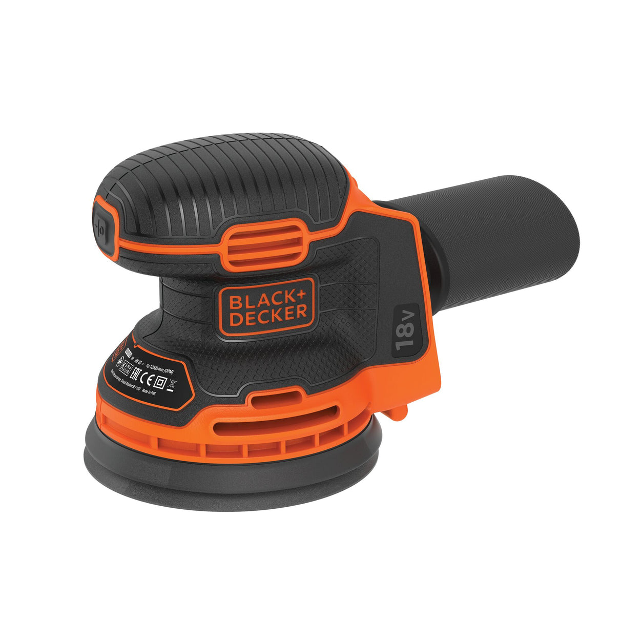 Ponceuse orbitale Black+Decker, outil électroportatif noir et orange
