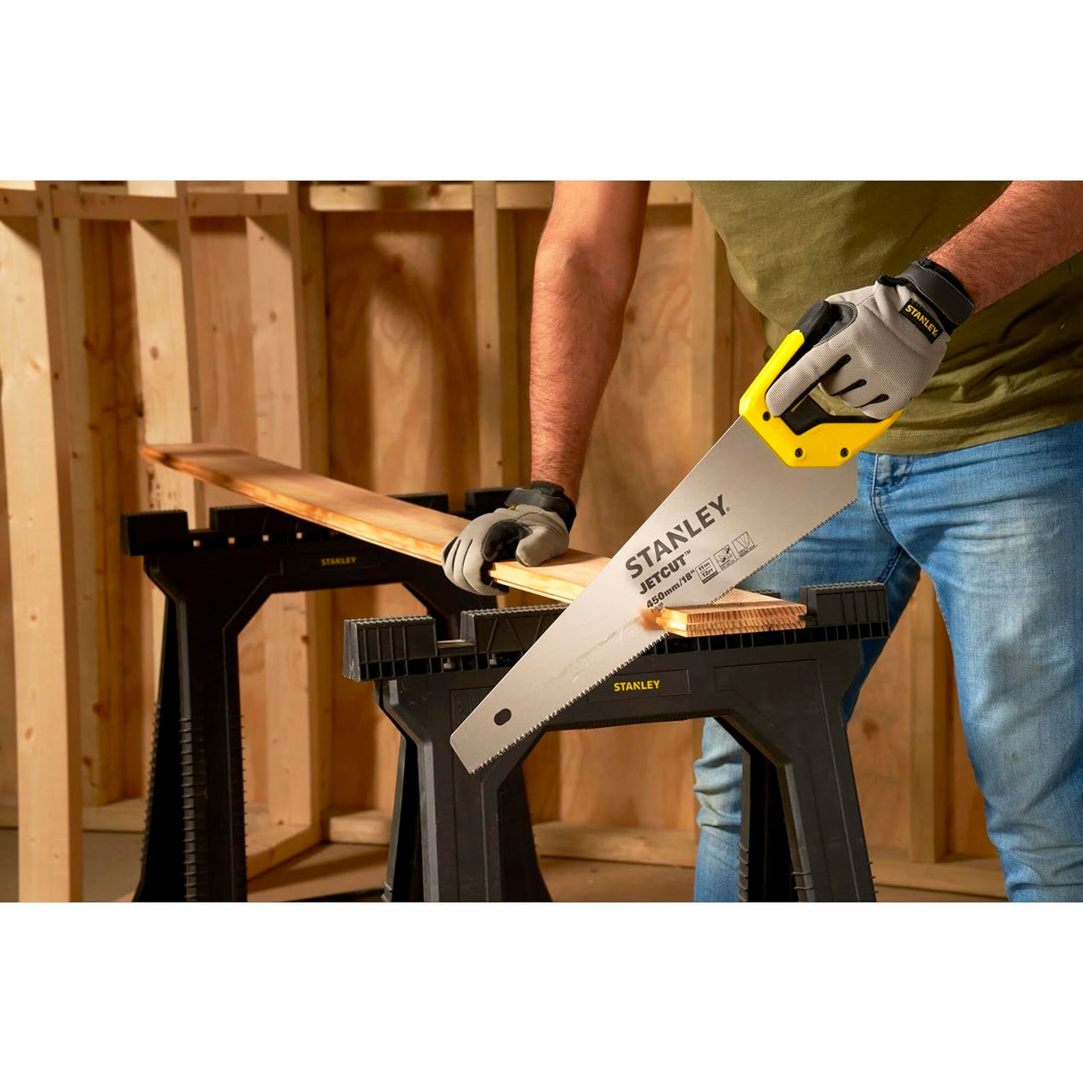 STANLEY Scie égoïne 450mm denture JetCut -coupe fine 2-15-595