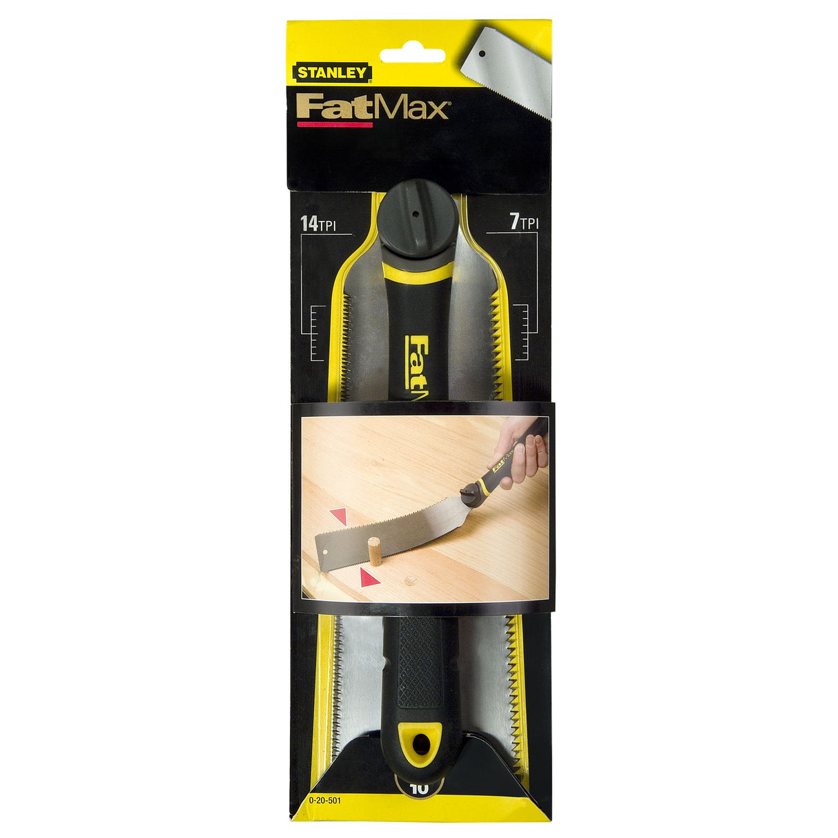 STANLEY FATMAX Scie japonaise 500mm délicats 14 dents ou lourds 7 dents 0-20-501