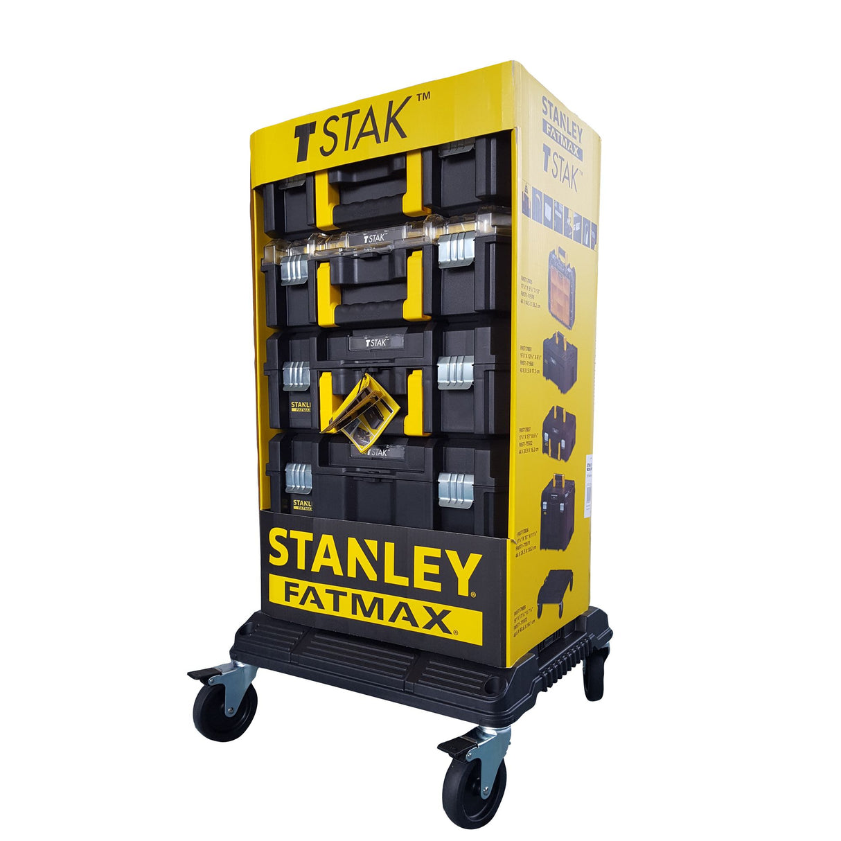STANLEY FATMAX Ensemble organiseur malette grand tiroir et malette grand volume avec module à roulette FMST1-80107