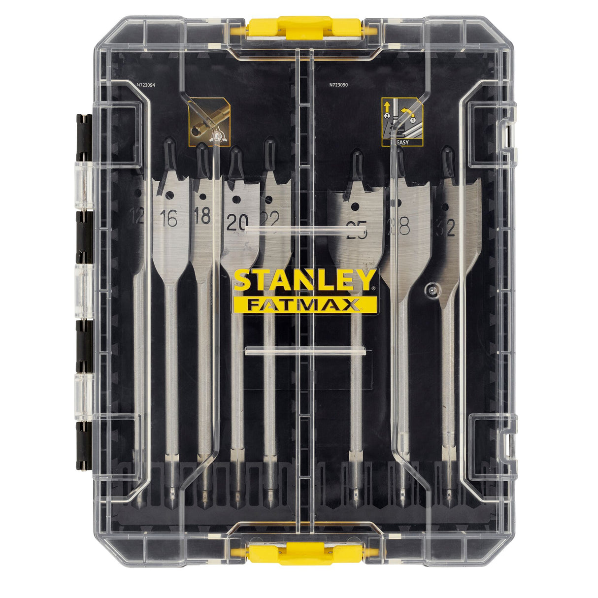 STANLEY Coffret de 8 mèches à bois plates STA88556-XJ