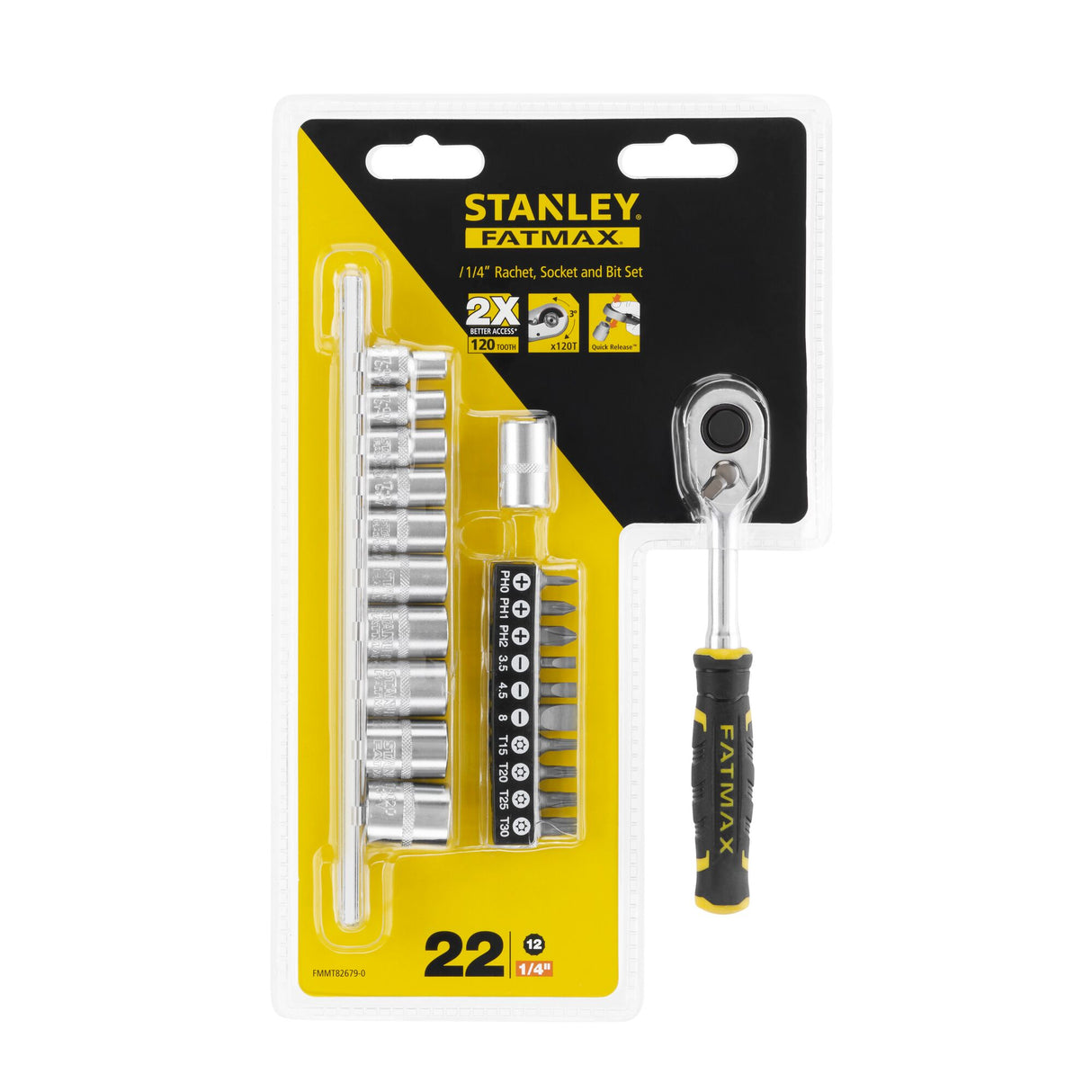 STANLEY FATMAX Jeu de cliquet et douilles 1/4" FMMT82679-0