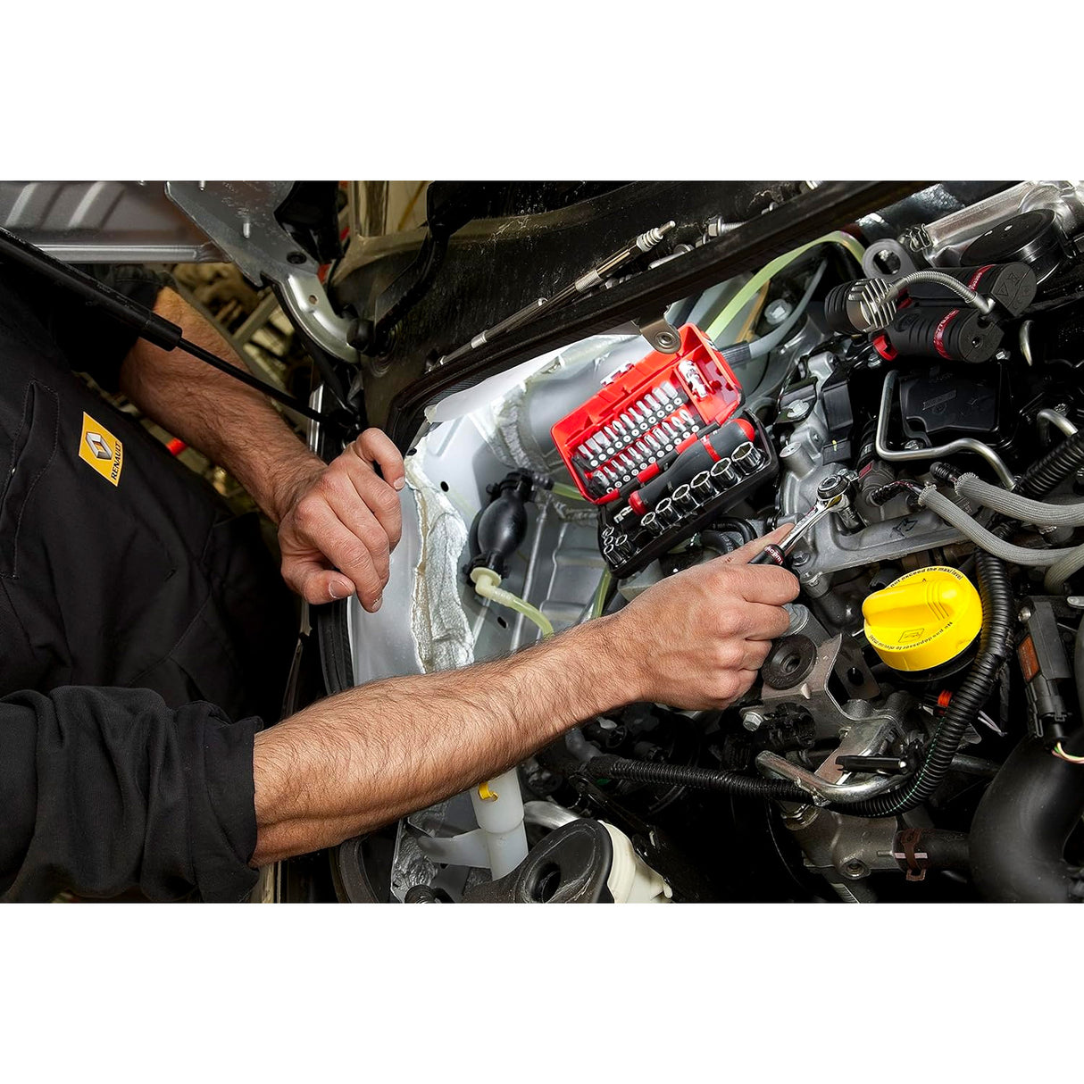 FACOM Coffret compact de serrage 1/4" et set de vissage 38 outils R2NANOPB