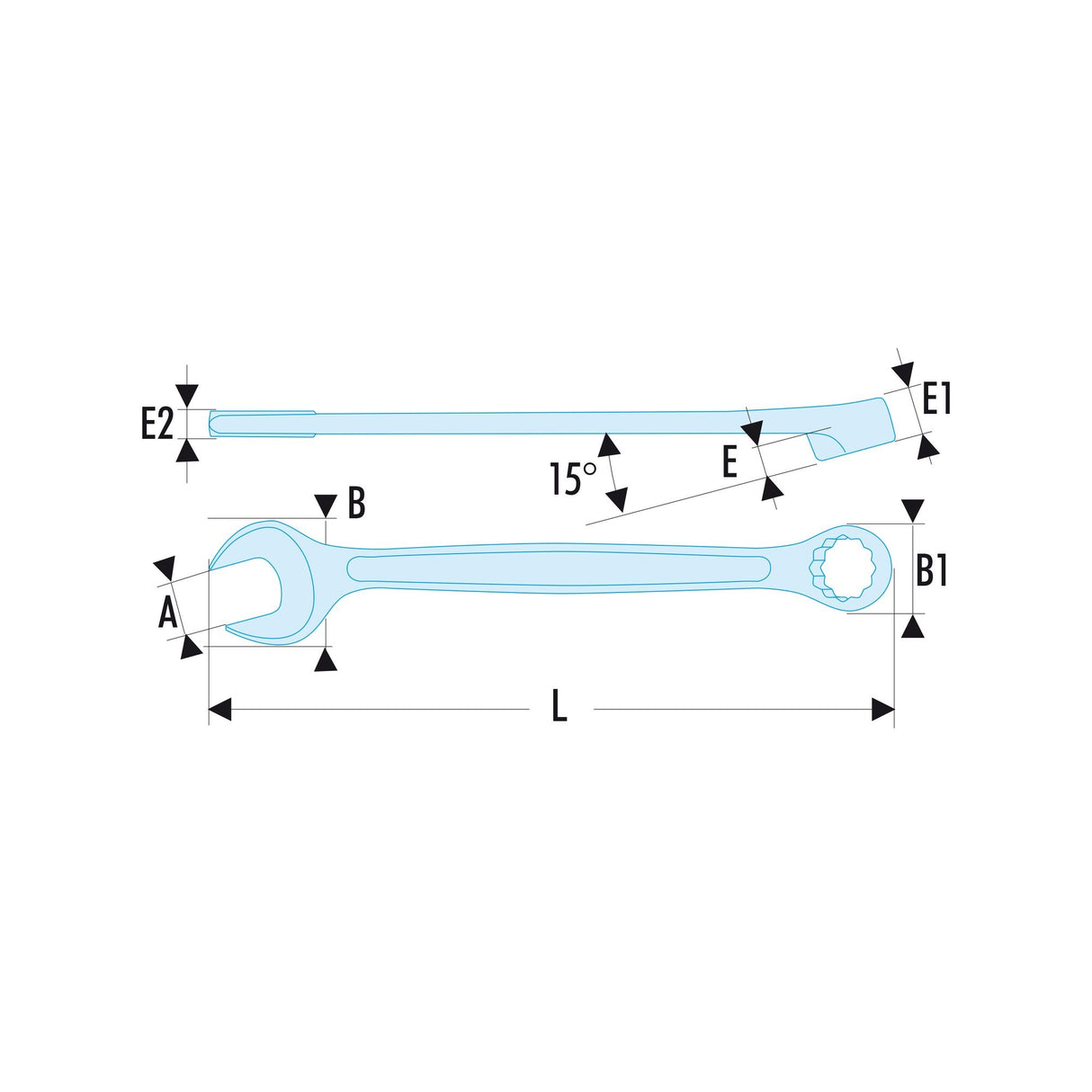 FACOM Clé plate mixte 10mm 440.10