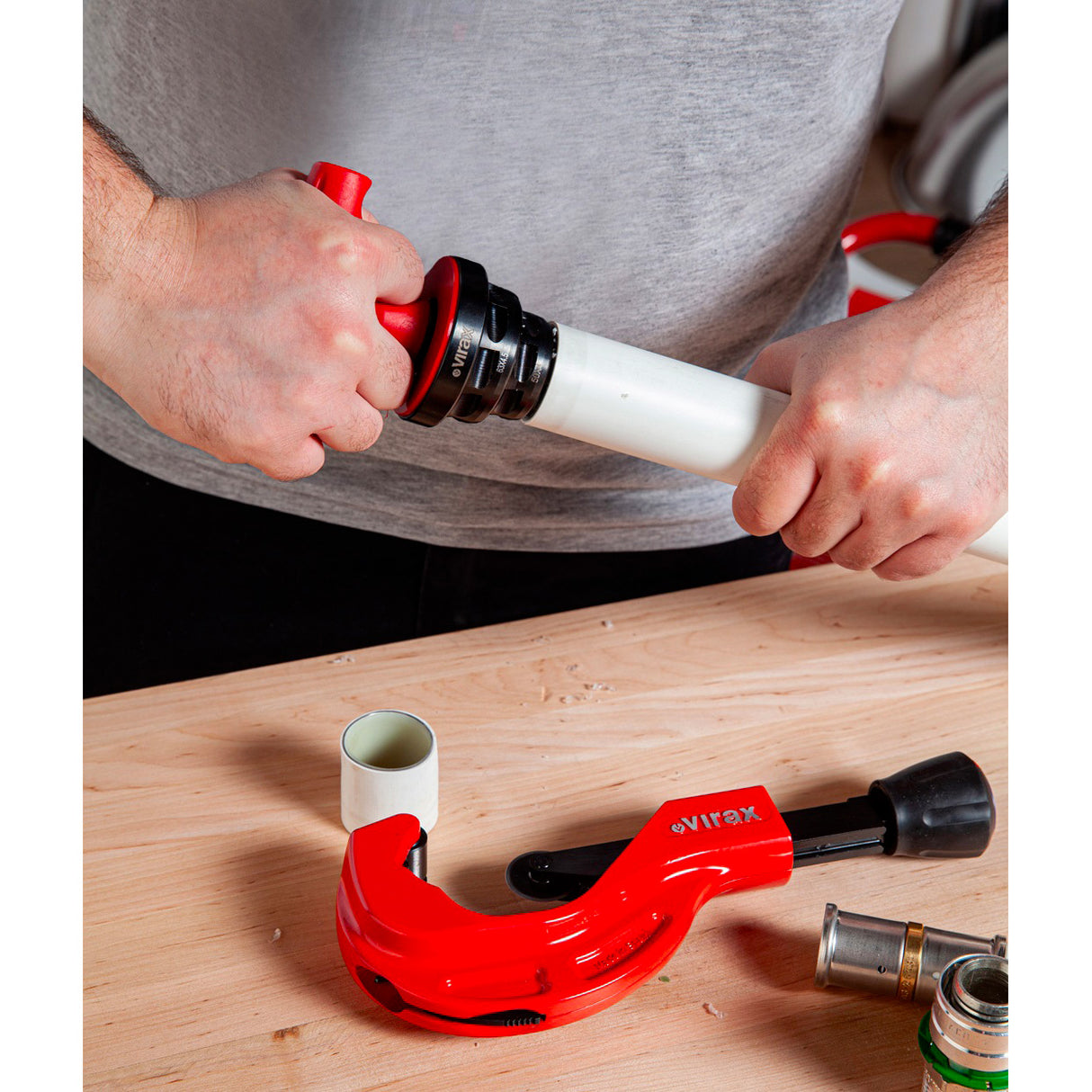 VIRAX Calibreur à cliquet 40x3,5 - 50x4 - 63x4,5mm 221280