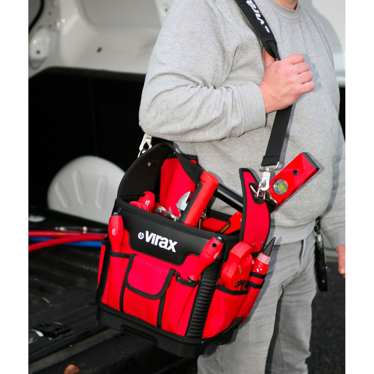 VIRAX Sac-seau textile avec porte outils 382655