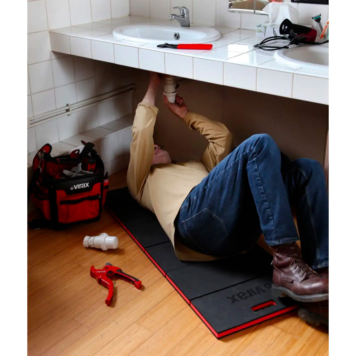 VIRAX Tapis de protection multipostions dépliable 382610