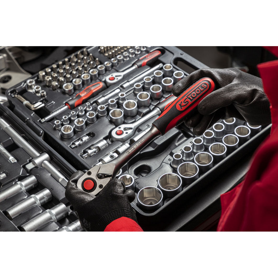 KS TOOL Coffret de douilles et accessoires 1/4" + 3/8''+ 1/2'' 195 pcs 917.0795