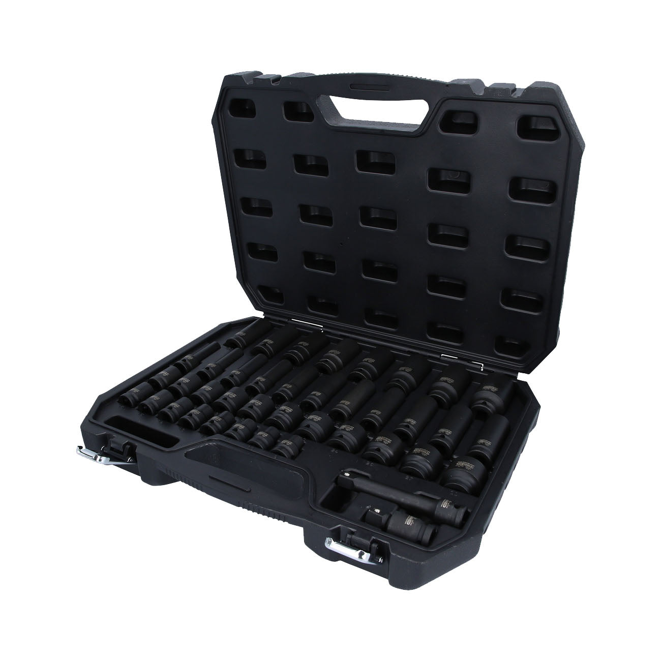 KS TOOL Coffret de douilles à chocs 1/2"" courtes et longues 40 pièces 515.0065