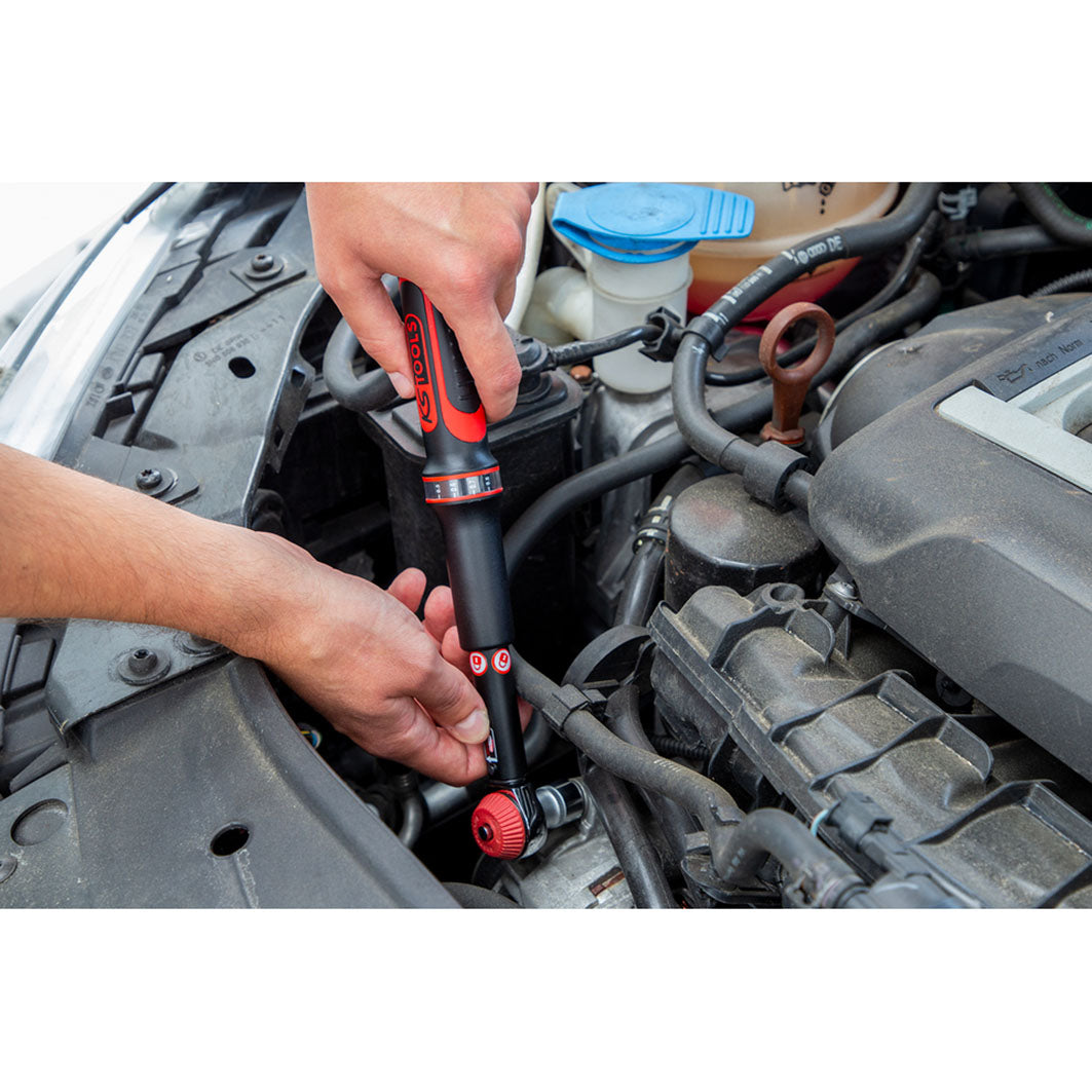 KS TOOL Clé dynamométrique ERGOTORQUE précision 1/4'' 15Nm 289mm 516.1412