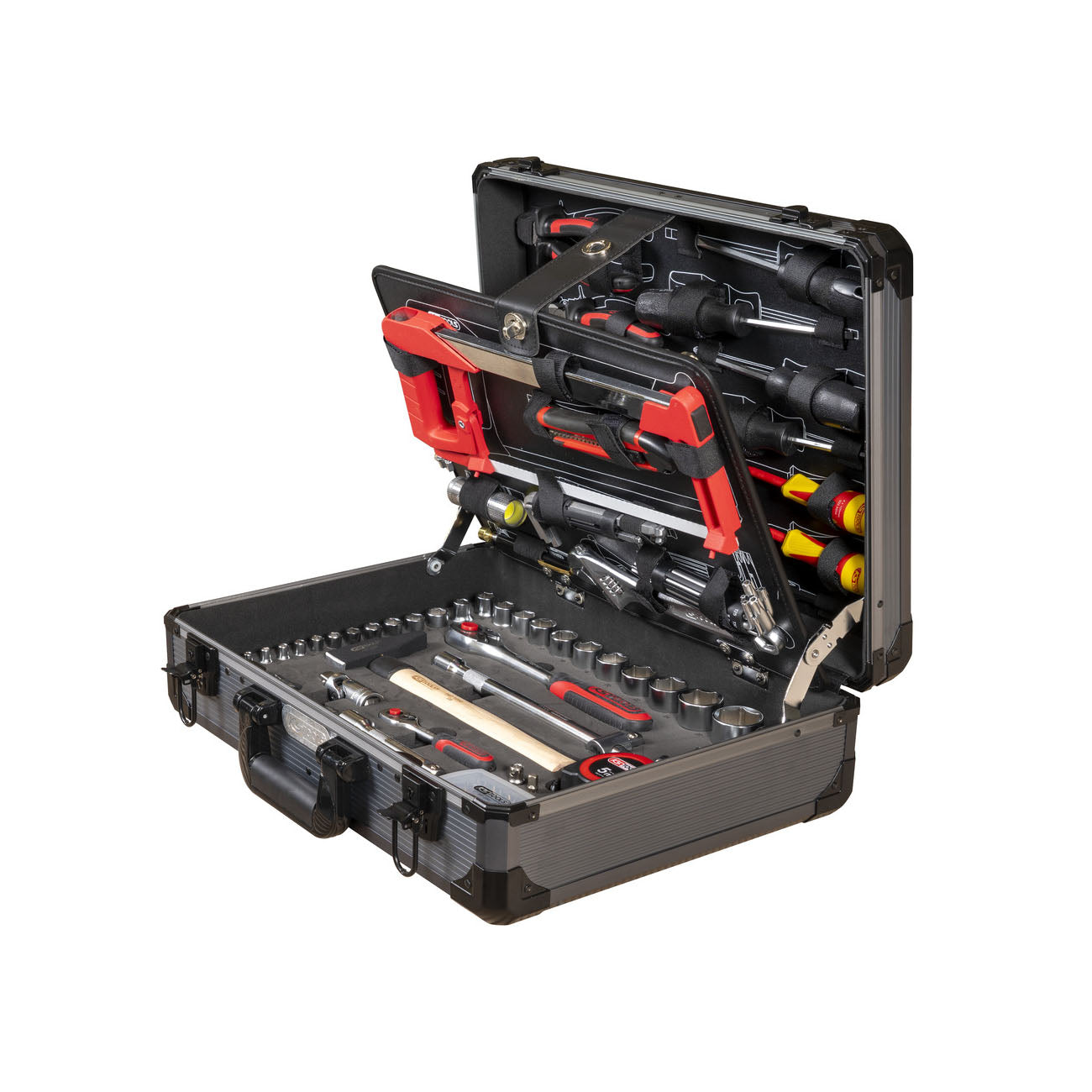 KS TOOL Coffret de maintenance 1/4" + 1/2" ULTIMATE 131 pièces 922.0731