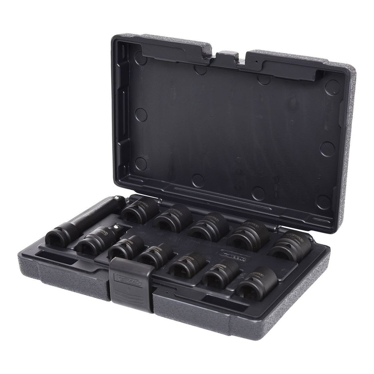 KS TOOL Coffret de douilles à chocs 6 pans 1/2'' 10 douilles 1 cardan 1 rallonge 12 pièces 515.0112