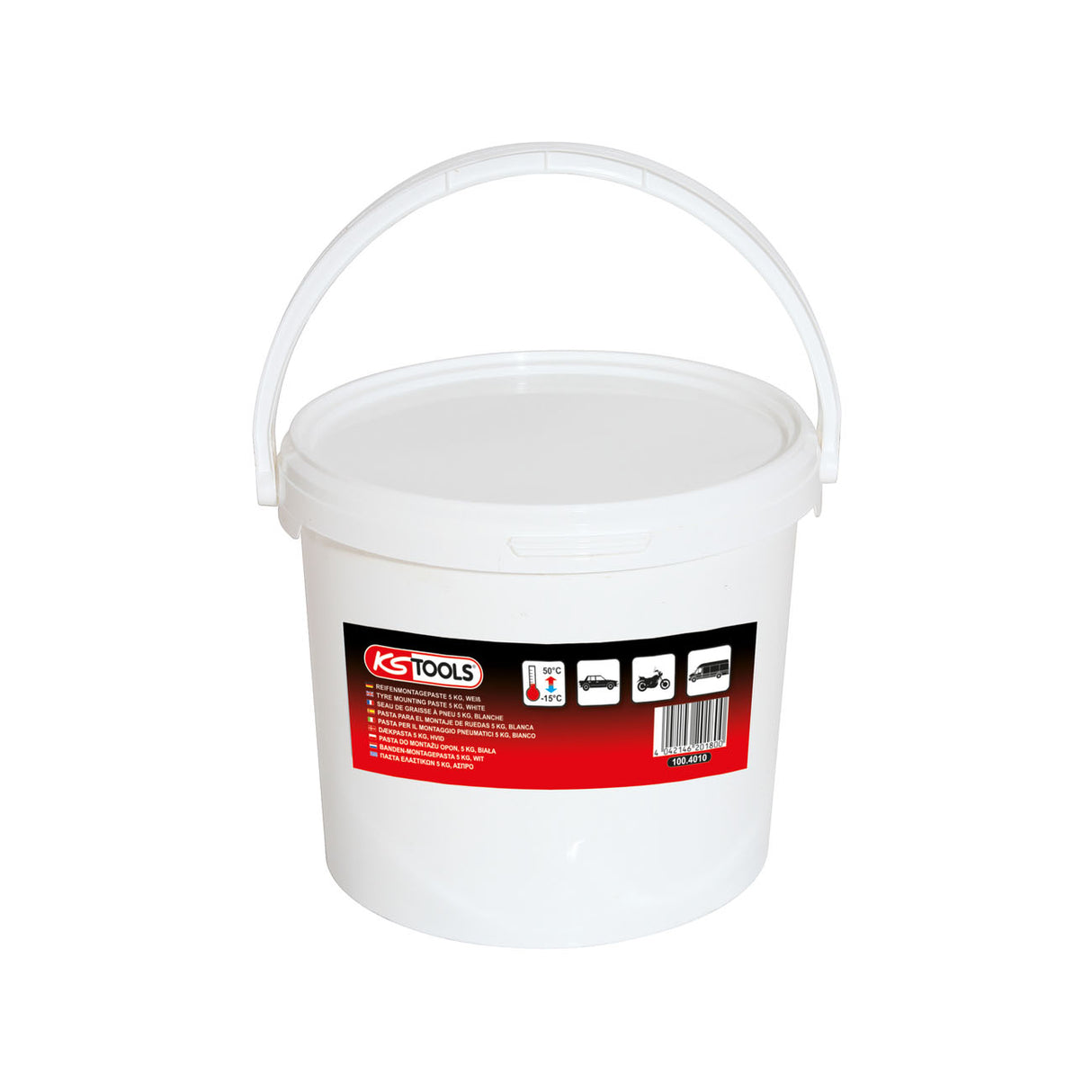 KS TOOL Seau de graisse à pneu blanche 5kg 100.4010