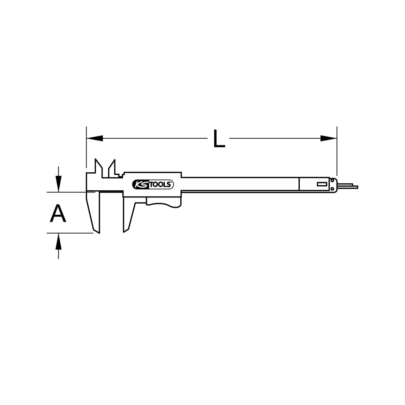 KS TOOL Pied à coulisse 150mm 235mm 300.0510