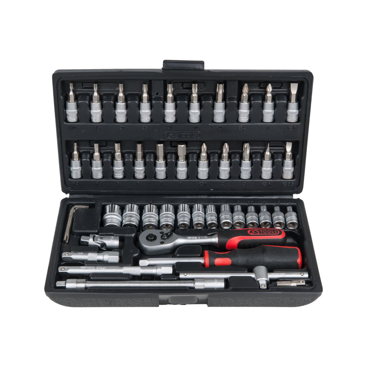 KS TOOL Coffret de douilles et accessoires 1/4" 46 pièces 911.0646