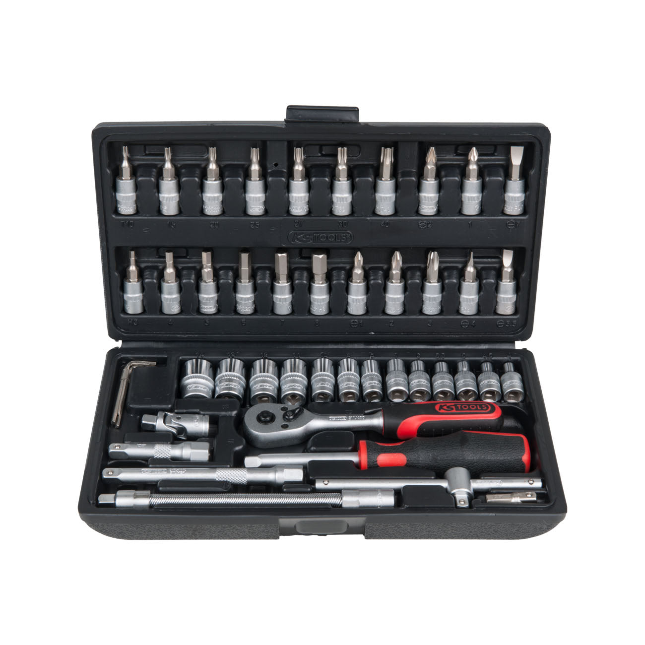 KS TOOL Coffret de douilles et accessoires 1/4" 46 pièces 911.0646