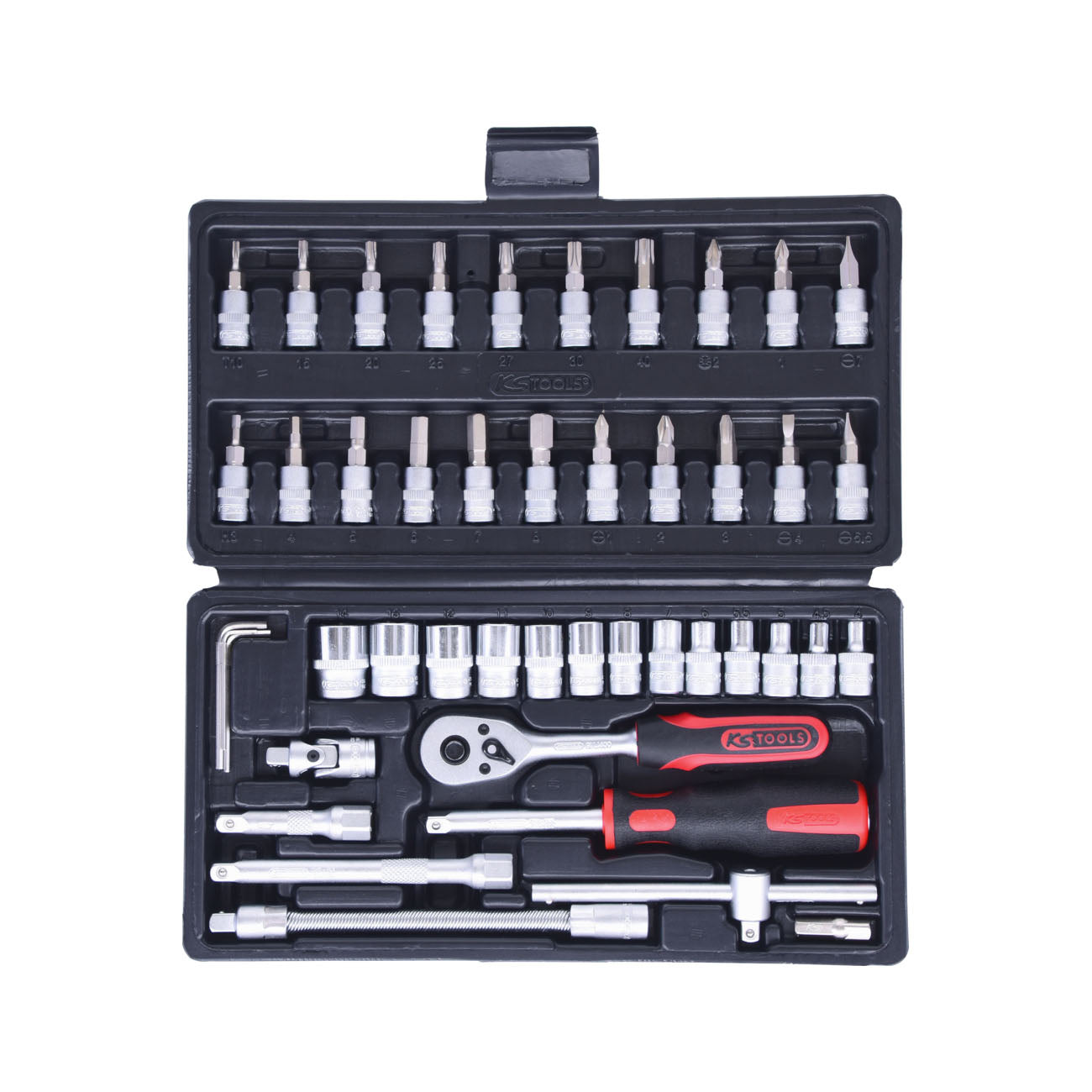 KS TOOL Coffret de douilles et accessoires 1/4" 46 pièces 911.0646