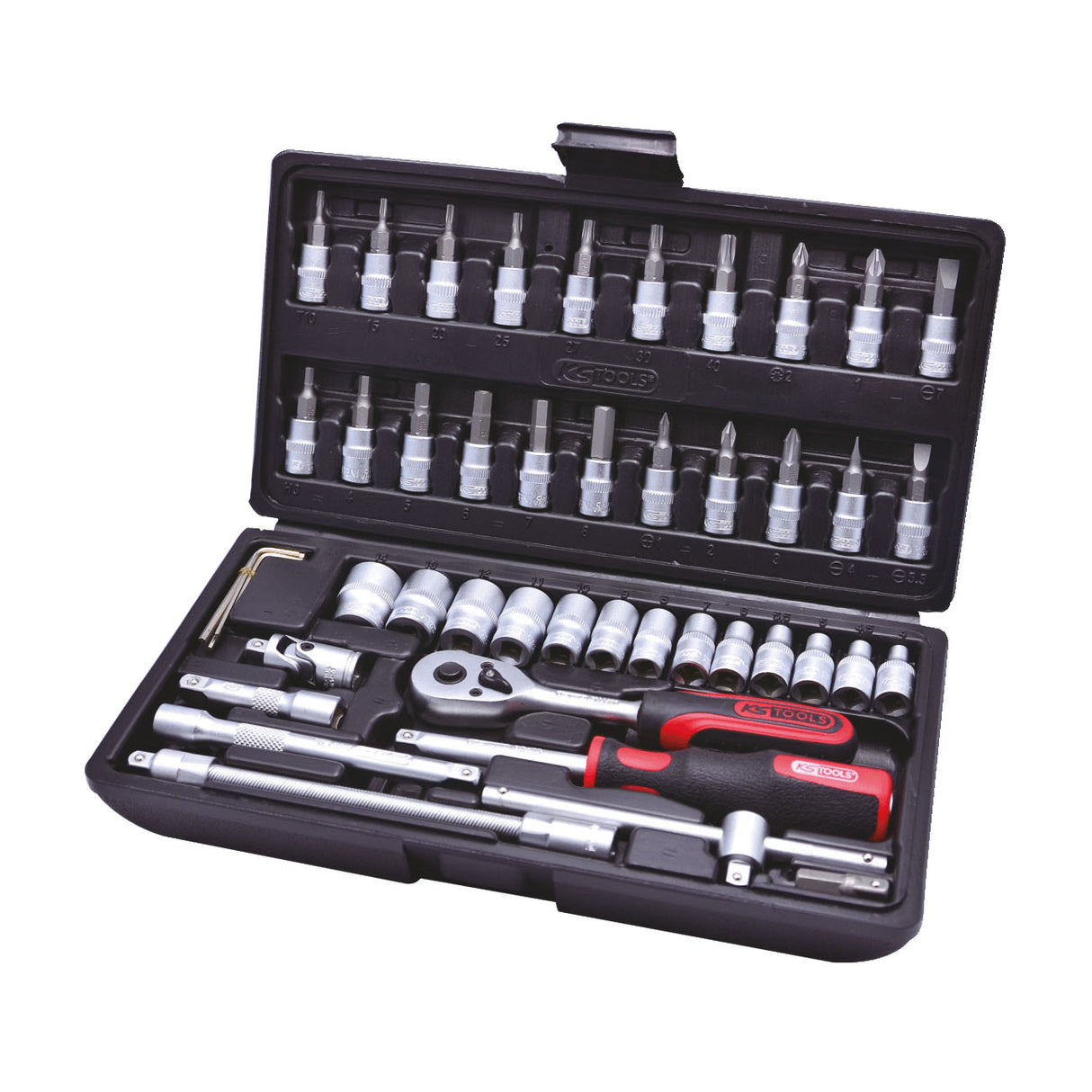 KS TOOL Jeu de clés et douilles avec coffre 48 pièces 917.0648
