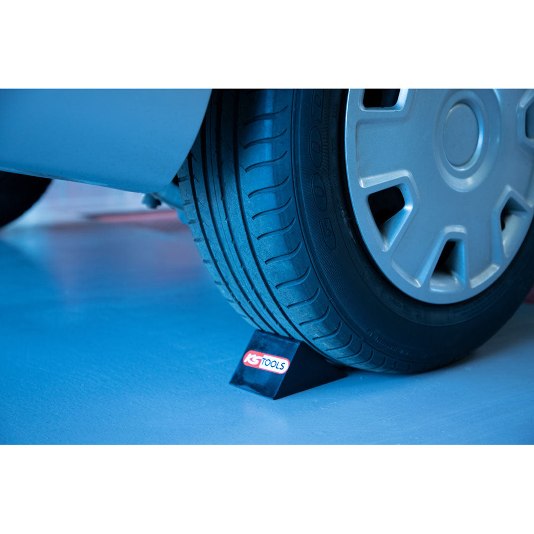 KS TOOL Paire de cales roues caoutchouc VL 105 x 75 x 75mm 160.0382