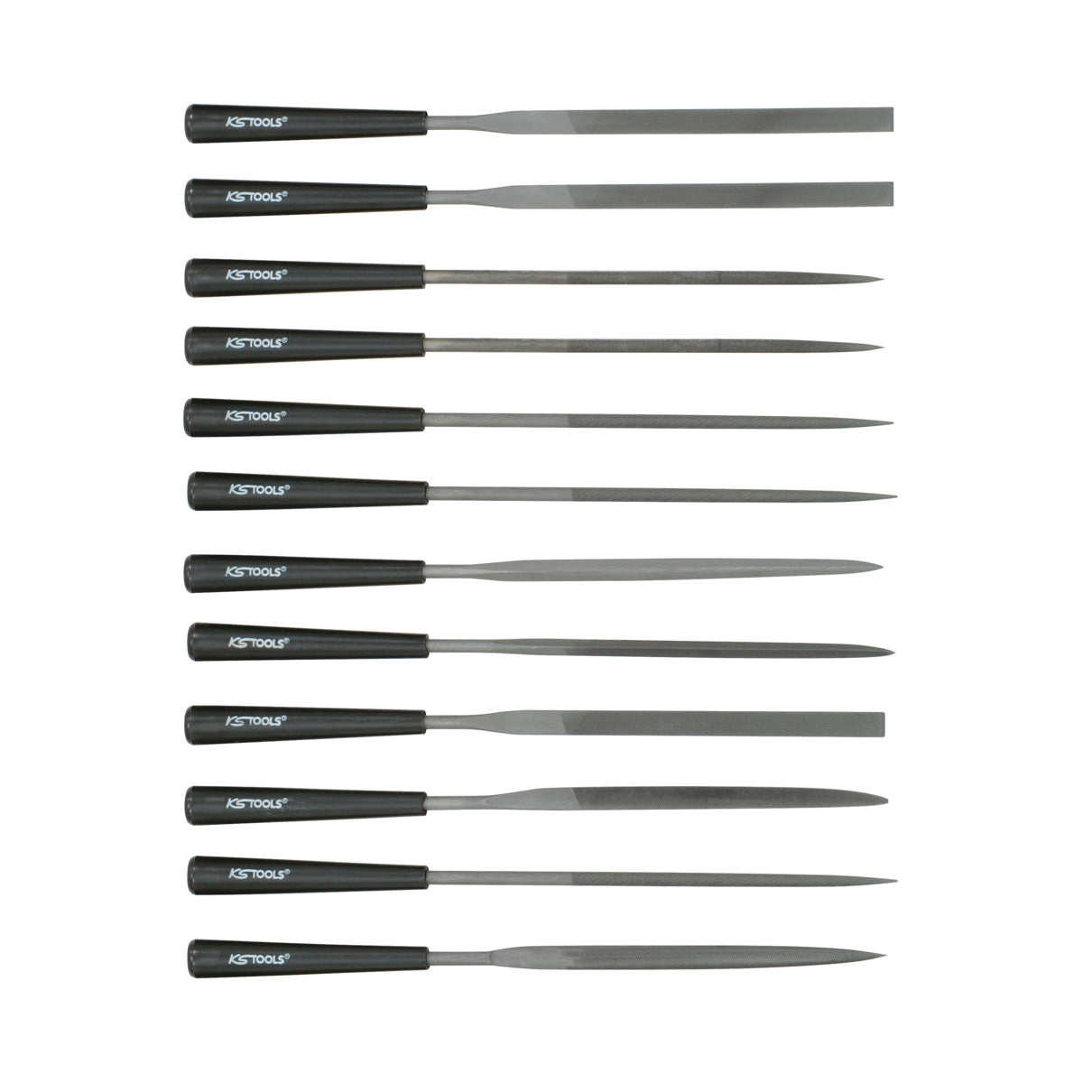 KS TOOLS Jeu de 12 limes à aiguilles L.145 mm 140.3050