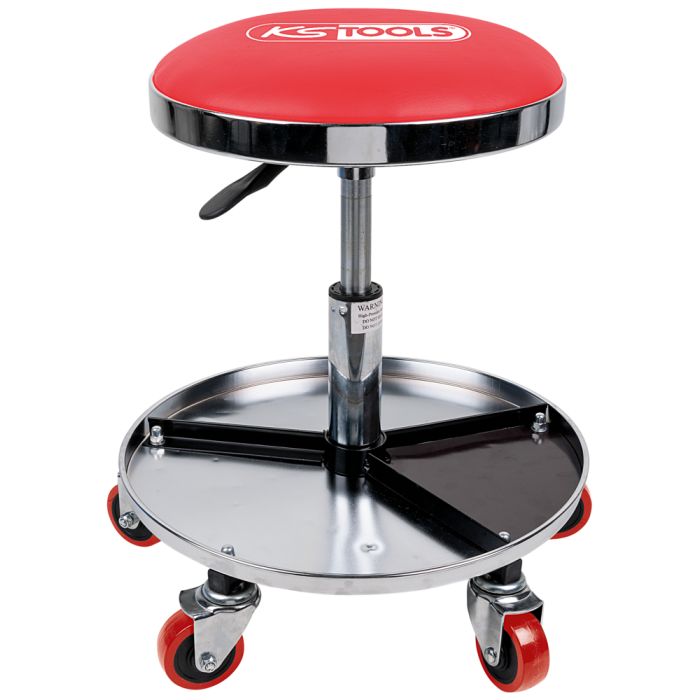 Tabouret sur roulettes réglable en hauteur 44 à 56 cm
