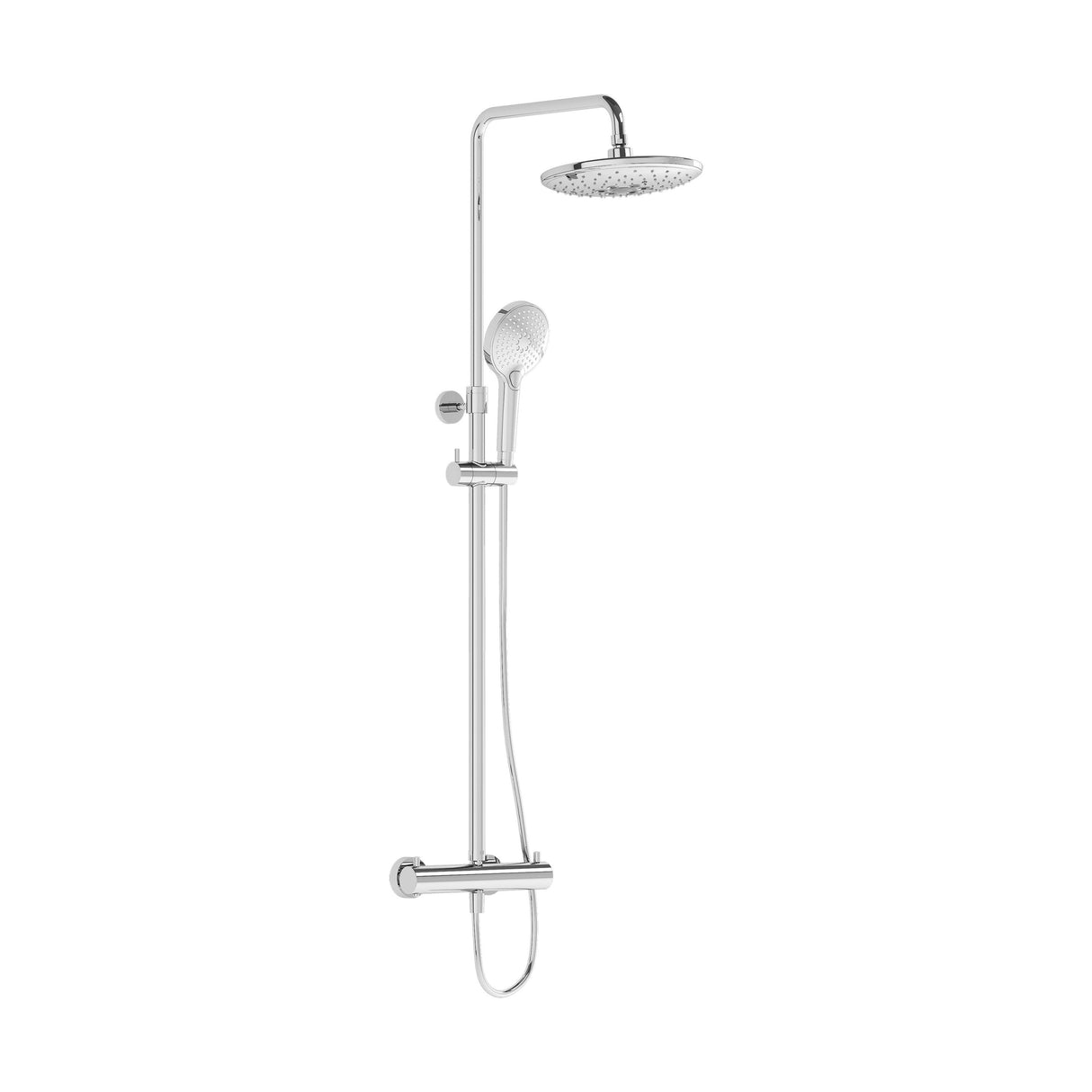 VitrA AquaHeat Bliss 240 2F colonne de douche chromé avec mitigeur thermostatique et pomme de tête pluie ronde