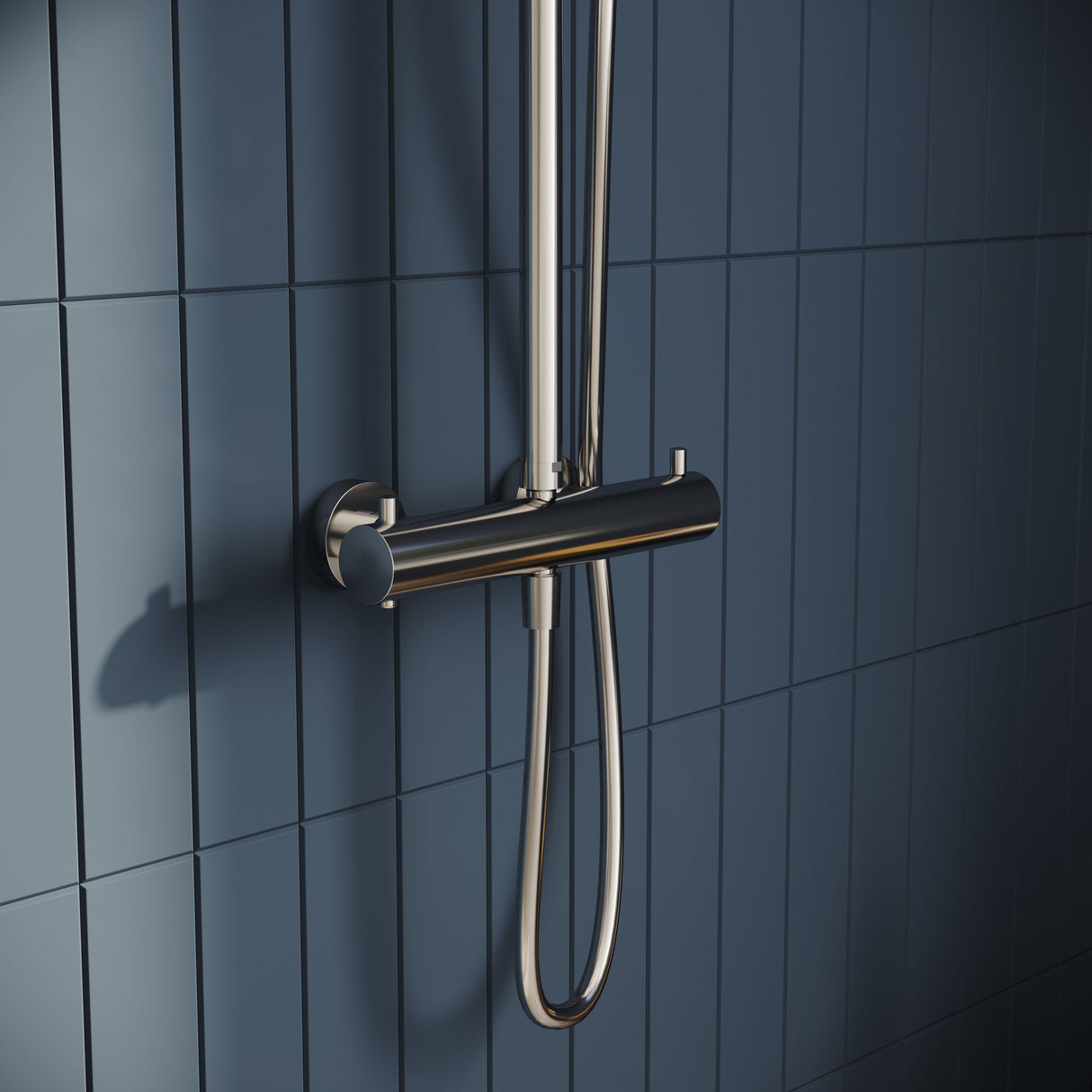 VitrA AquaHeat Bliss 240 2F colonne de douche chromé avec mitigeur thermostatique et pomme de tête pluie ronde