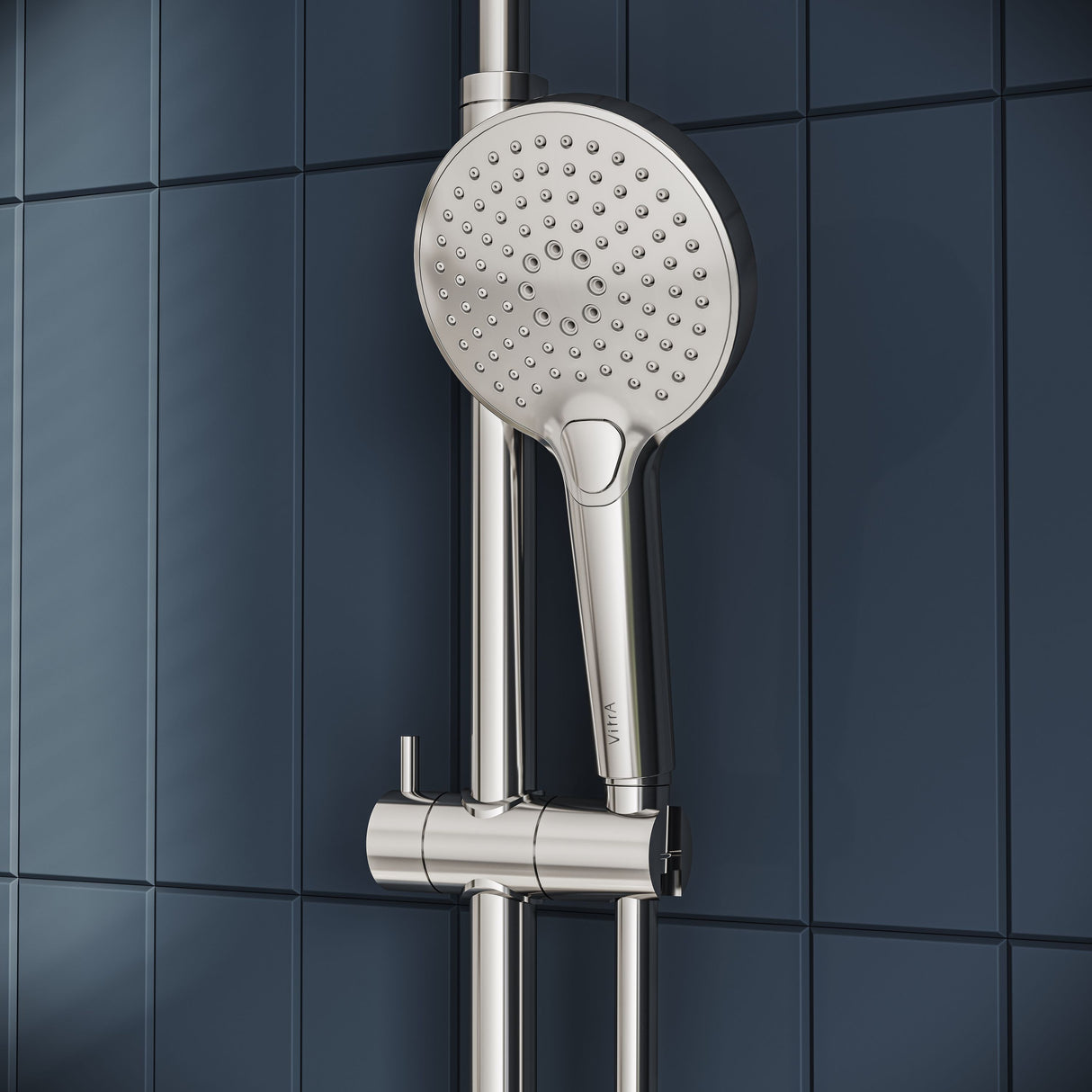 VitrA AquaHeat Bliss 240 2F colonne de douche chromé avec mitigeur thermostatique et pomme de tête pluie ronde