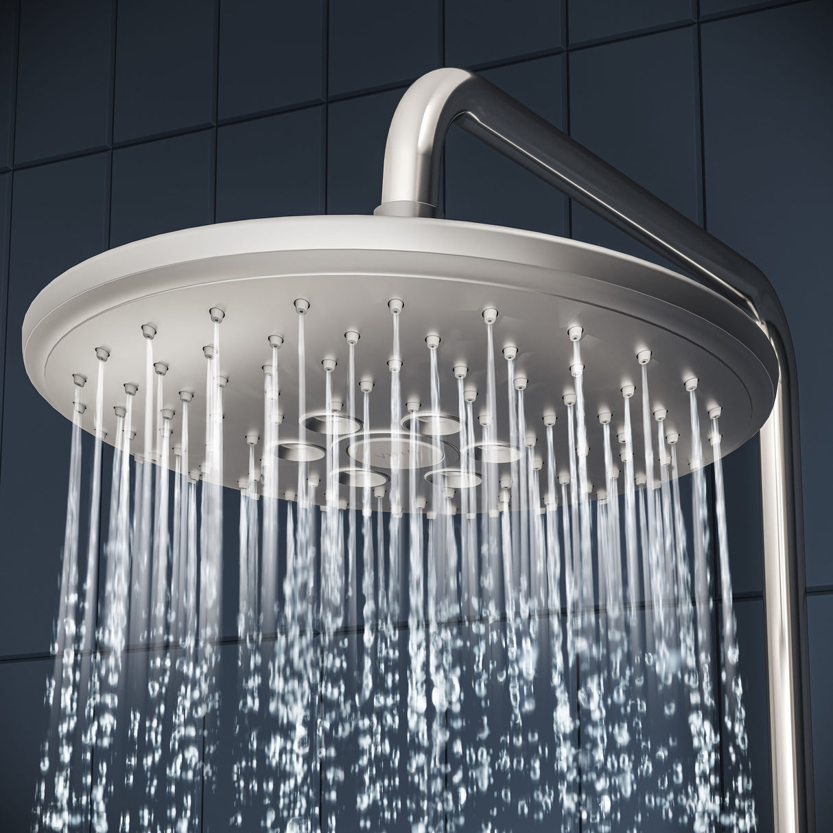 VitrA AquaHeat Bliss 240 2F colonne de douche chromé avec mitigeur thermostatique et pomme de tête pluie ronde