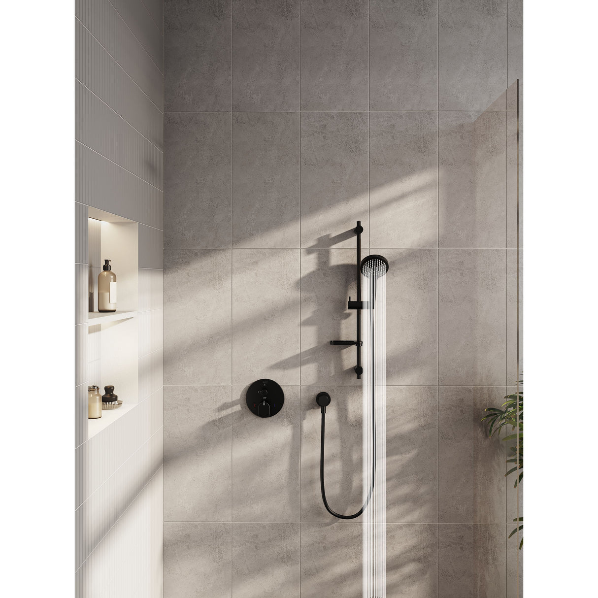 VitrA Bliss set de douche noir mat (douchette, flexible et barre)