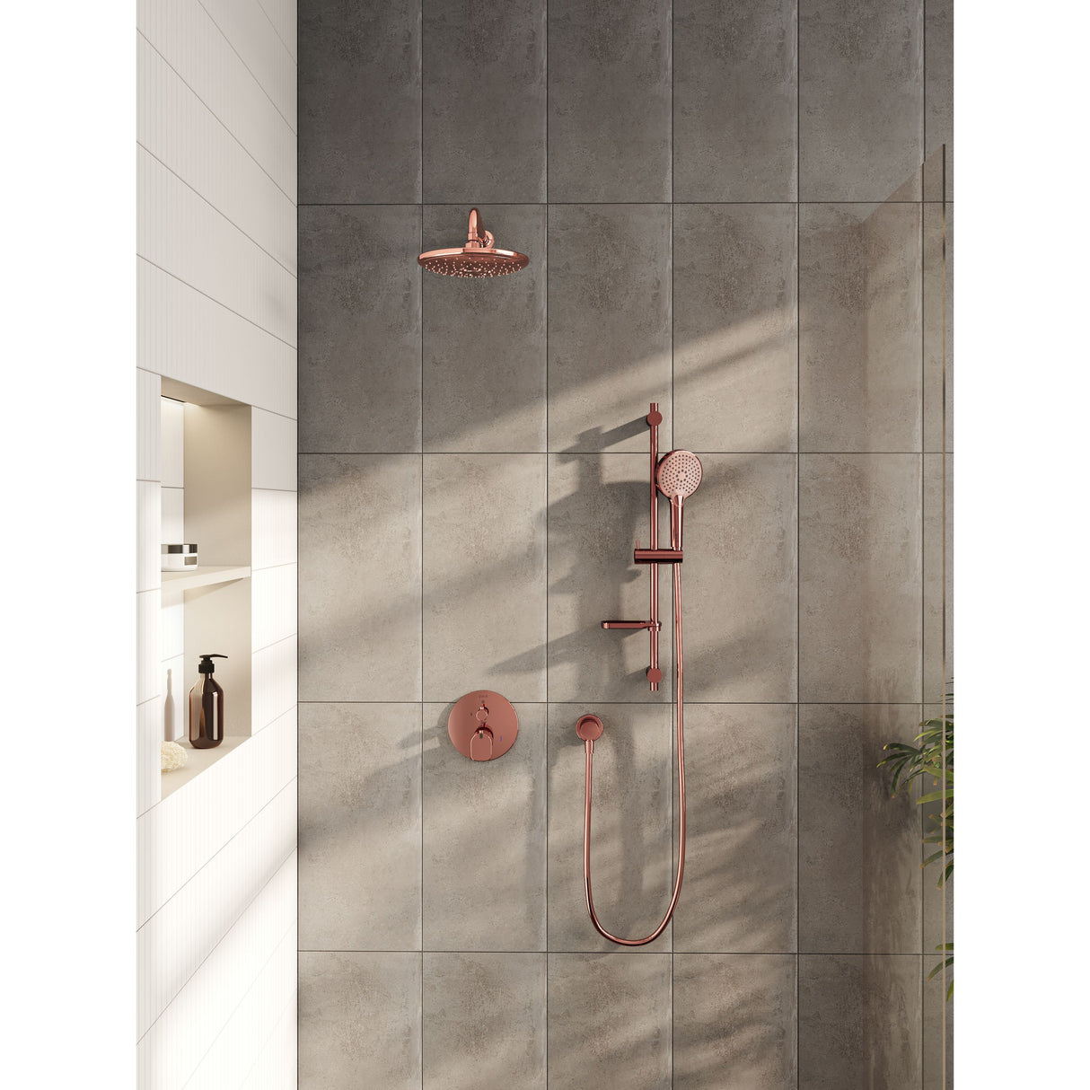 VitrA Bliss set de douche cuivre (douchette, flexible et barre)