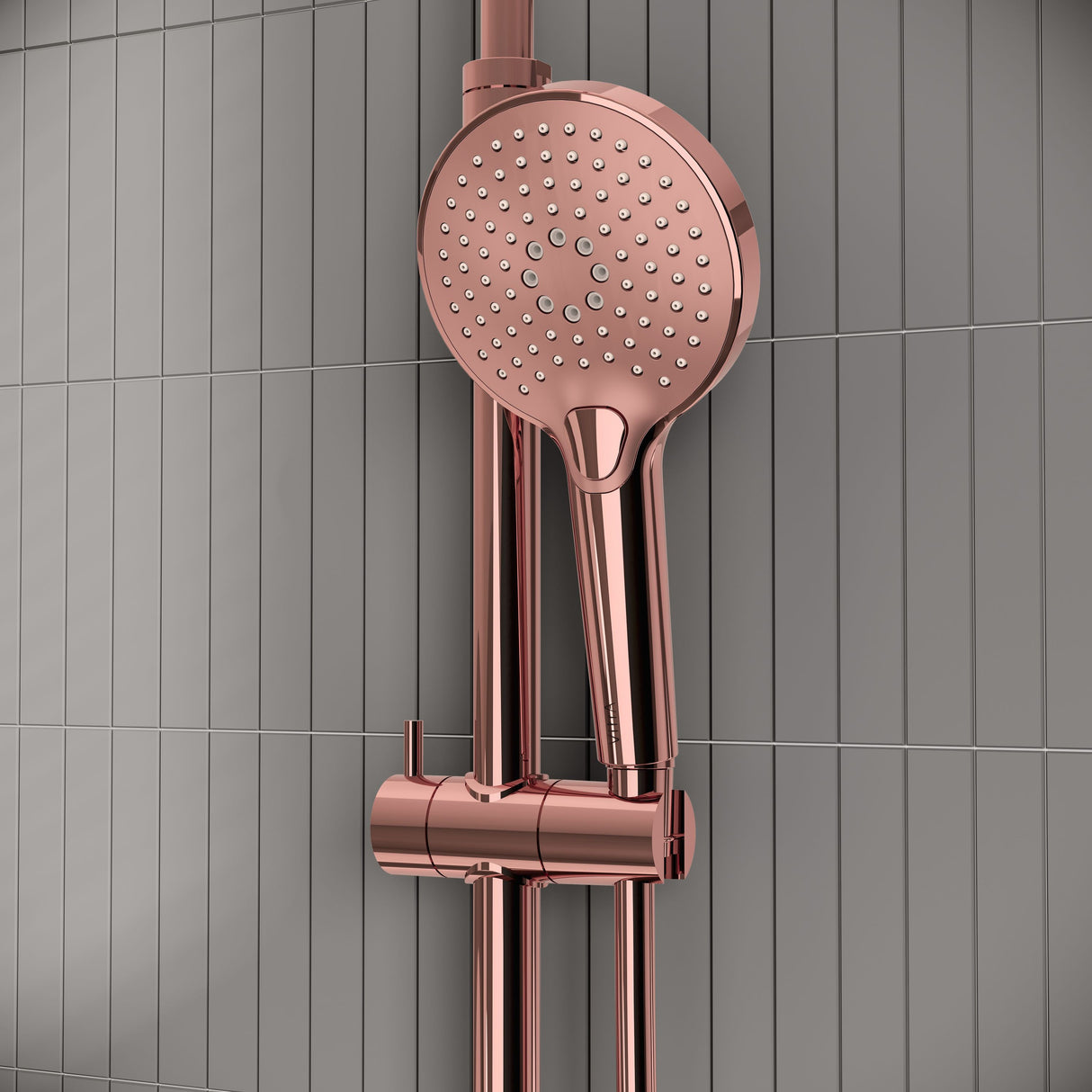 VitrA AquaHeat Bliss 240 2F colonne de douche cuivre avec mitigeur thermostatique et pomme de tête pluie ronde