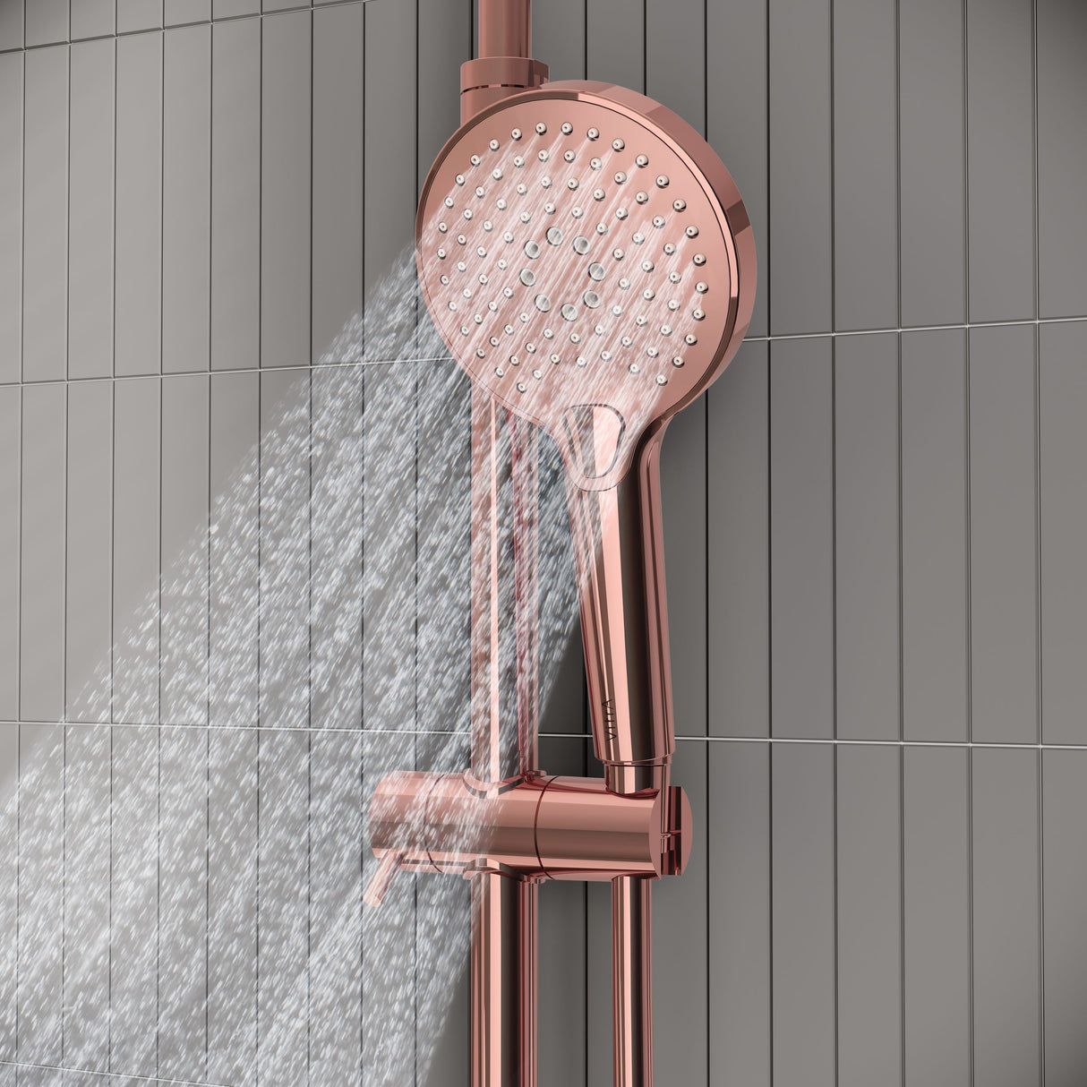 VitrA AquaHeat Bliss 240 2F colonne de douche cuivre avec mitigeur thermostatique et pomme de tête pluie ronde