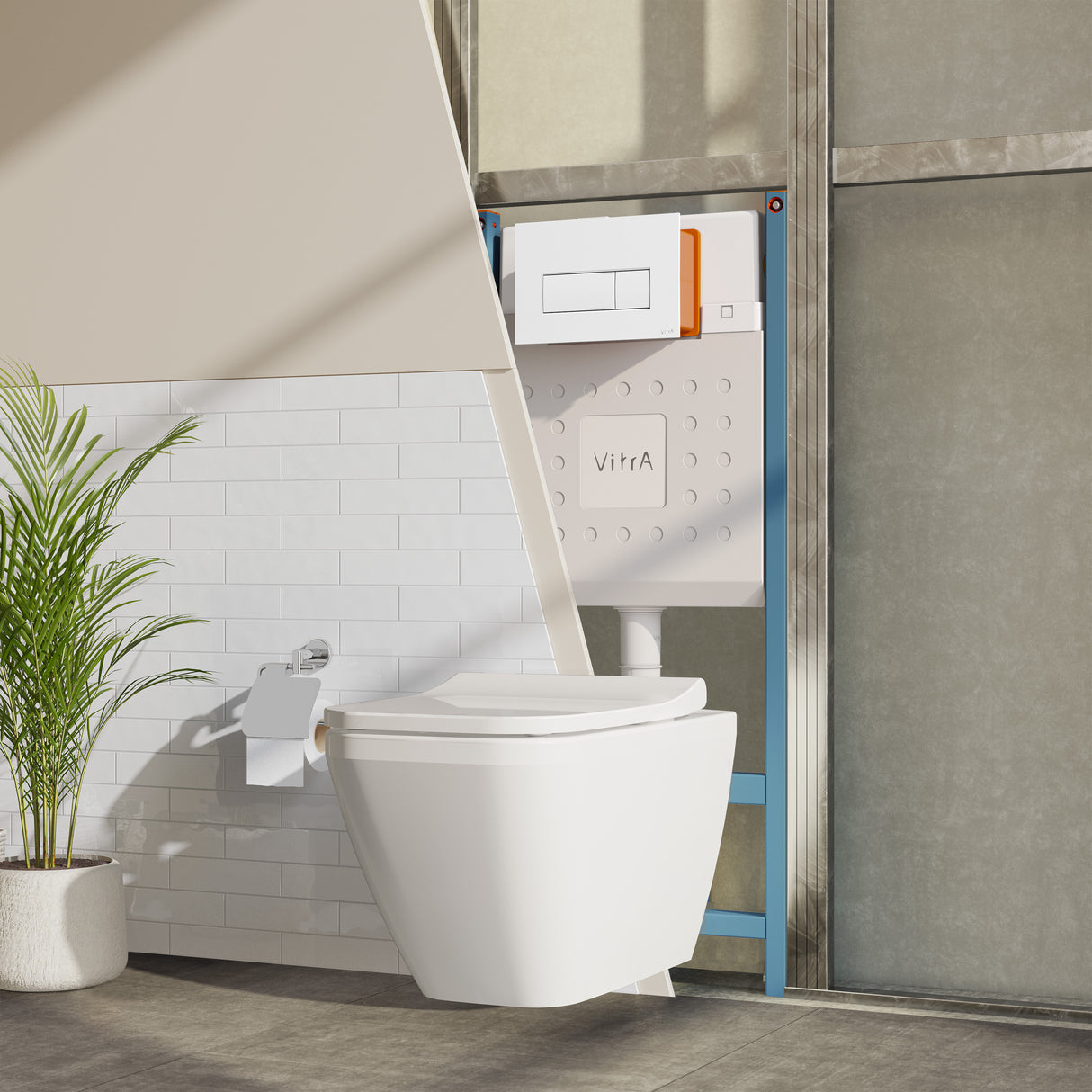 VitrA Bâti-support pour WC suspendu sol-mur 3/6L V-Fix CORE CC 732580001