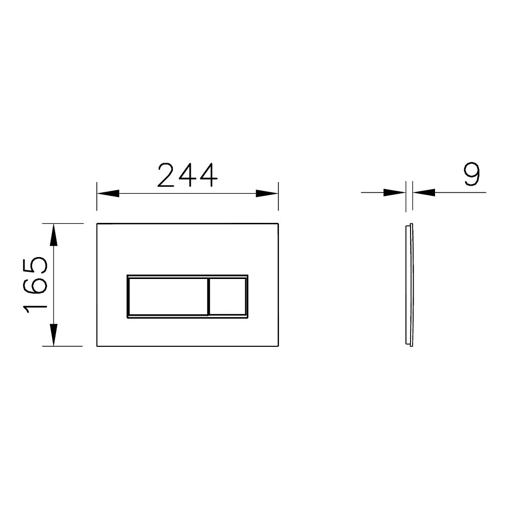 VitrA Plaque de commande WC double touche 3/6L SQUARE