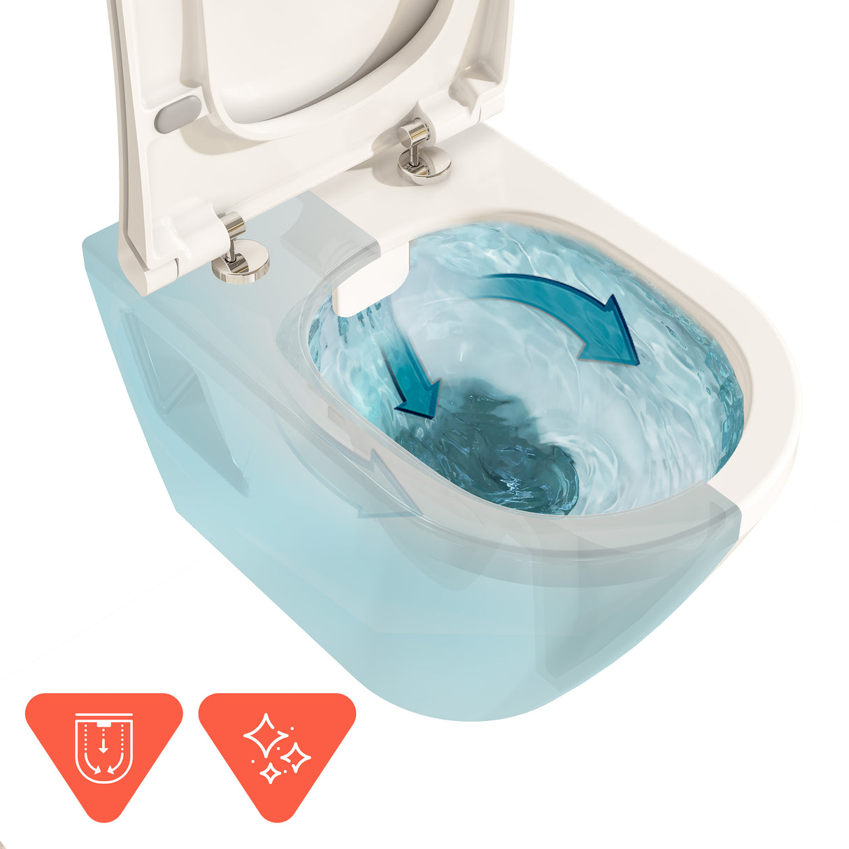 VitrA Pack WC S50 suspendu sans bride abattant fermeture douce 3/6L 7740B003-6039