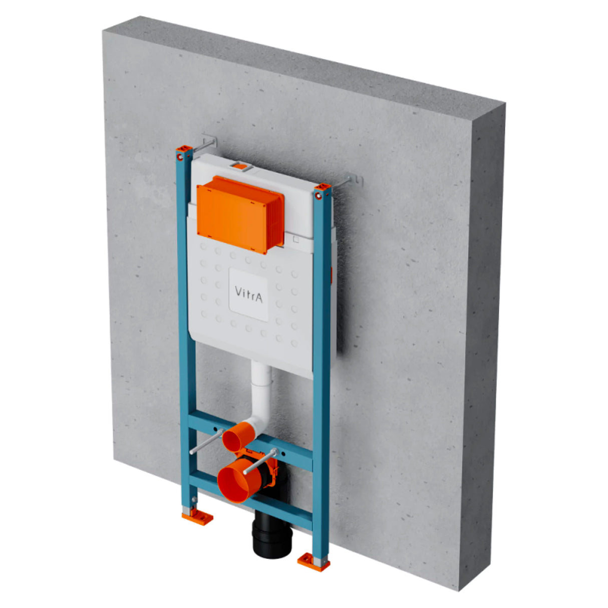 VitrA Pack WC S50 suspendu cuvette carénée et bâti-support mur porteur avec plaque