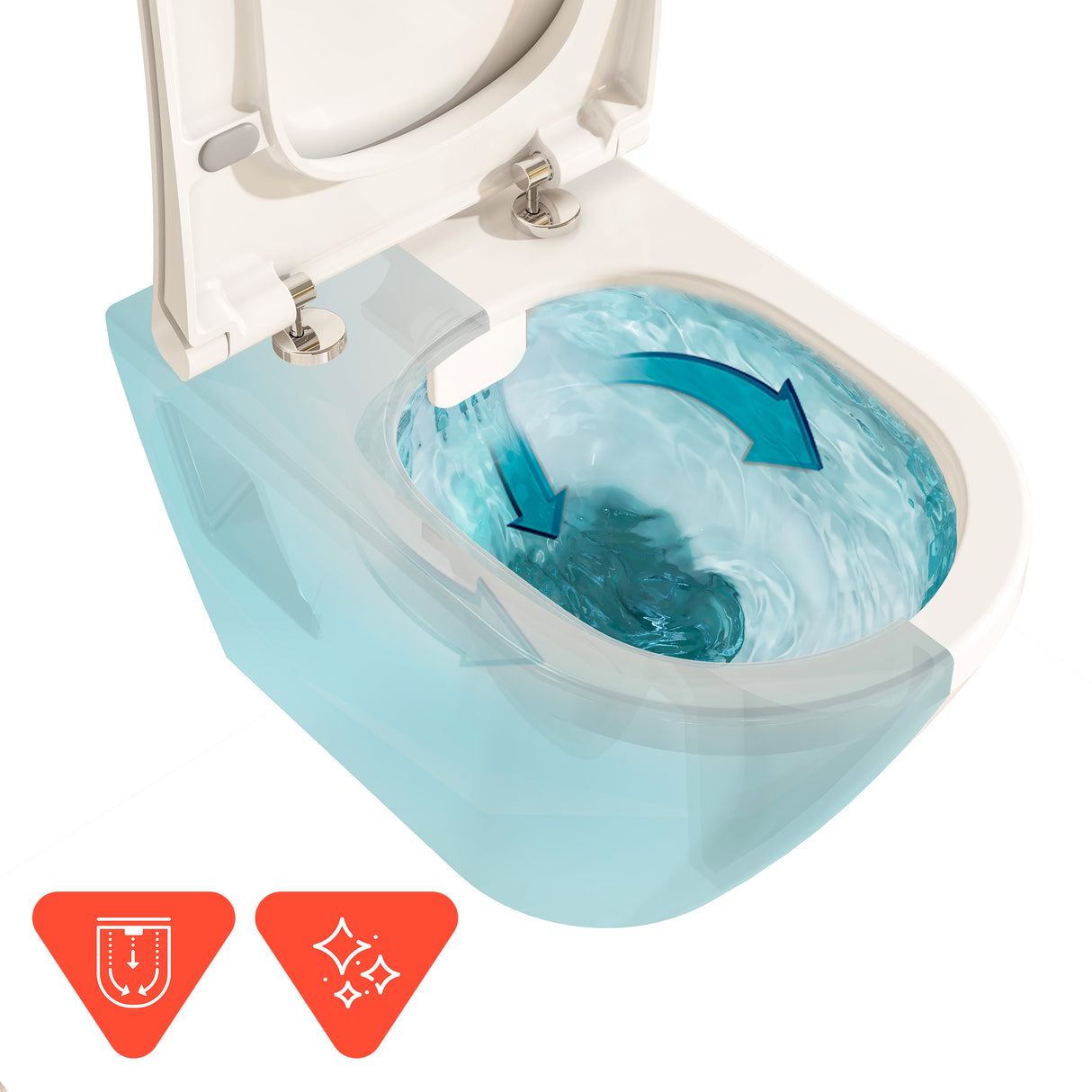 VitrA Pack WC S50 suspendu cuvette carénée et bâti-support mur porteur avec plaque