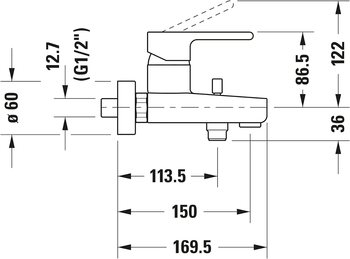 DURAVIT Mitigeur de bain-douche B.2 B25230000010