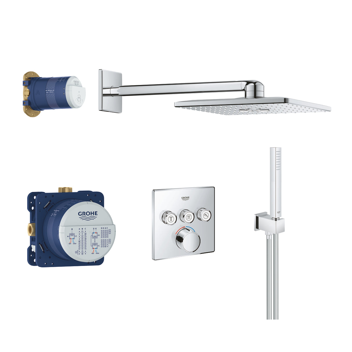 GROHE Douche encastrée thermostatique 2 jets SmartControl 34712000