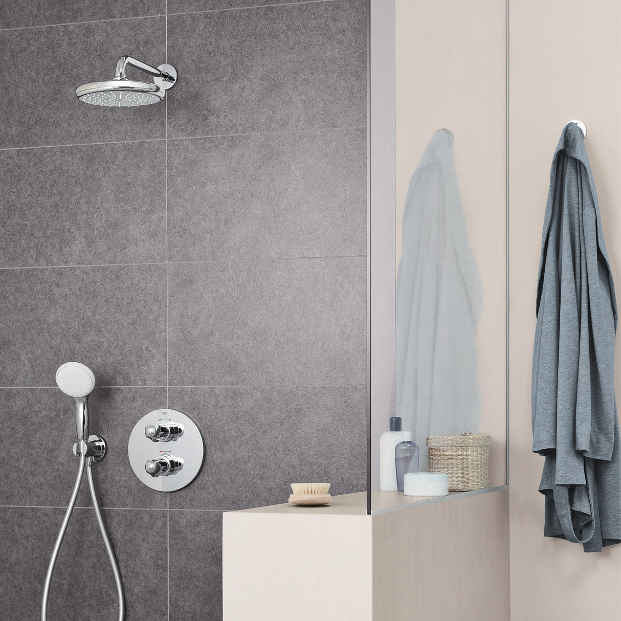 GROHE Douche de tête 1 jet et bras 286mm Tempesta 210