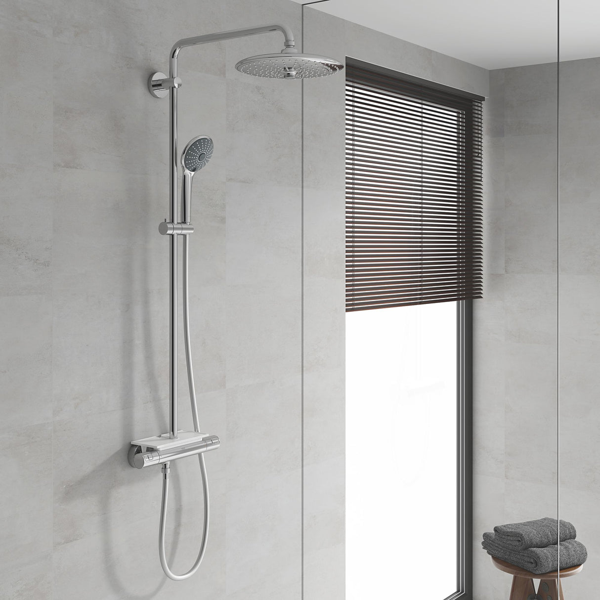 GROHE Colonne de douche 3 jets avec mitigeur thermostatique Vitalio Joy System 260 26403001