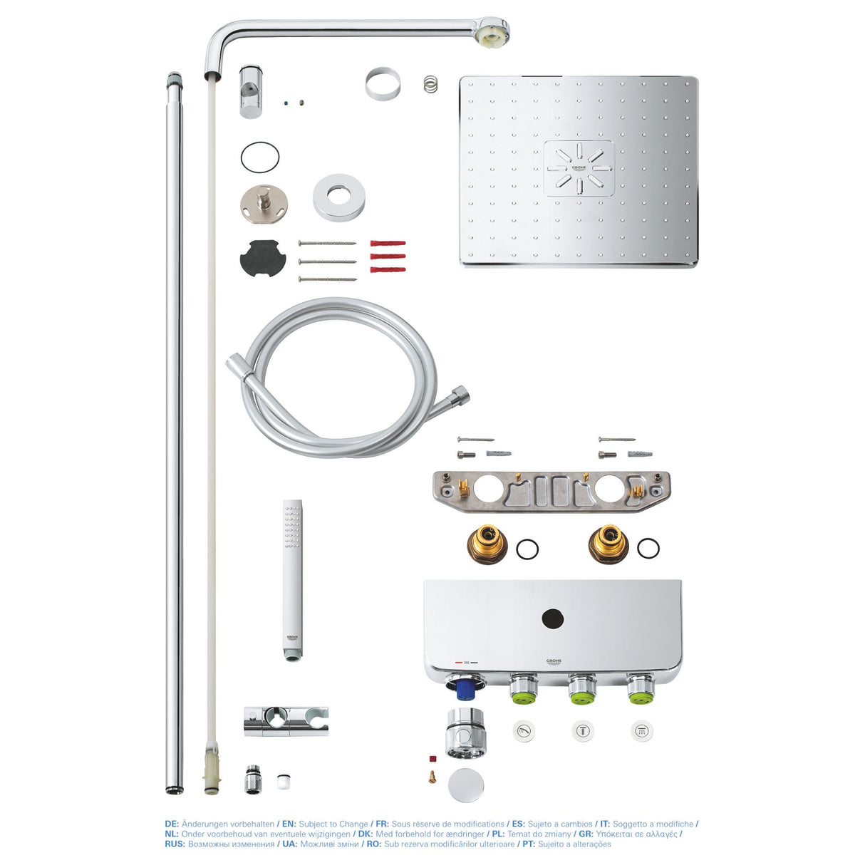 GROHE Colonne de douche XXL thermostatique Euphoria SmartControl System 310 Cube Duo chromé 26508000